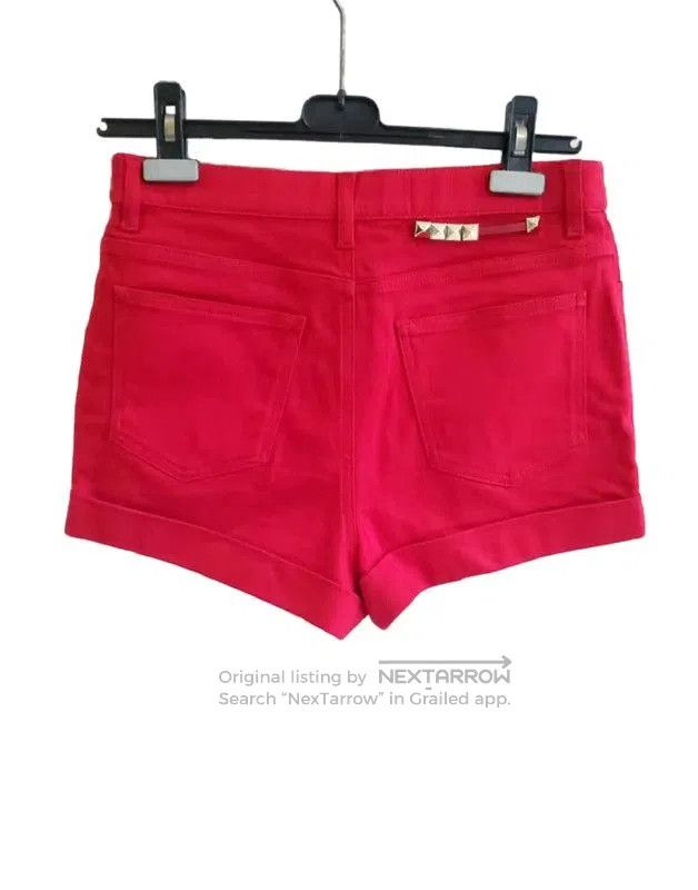 Valentino Valentino Red Cotton Women's Shorts . Size 27" / US 4 / IT 40 - 2 Thumbnail