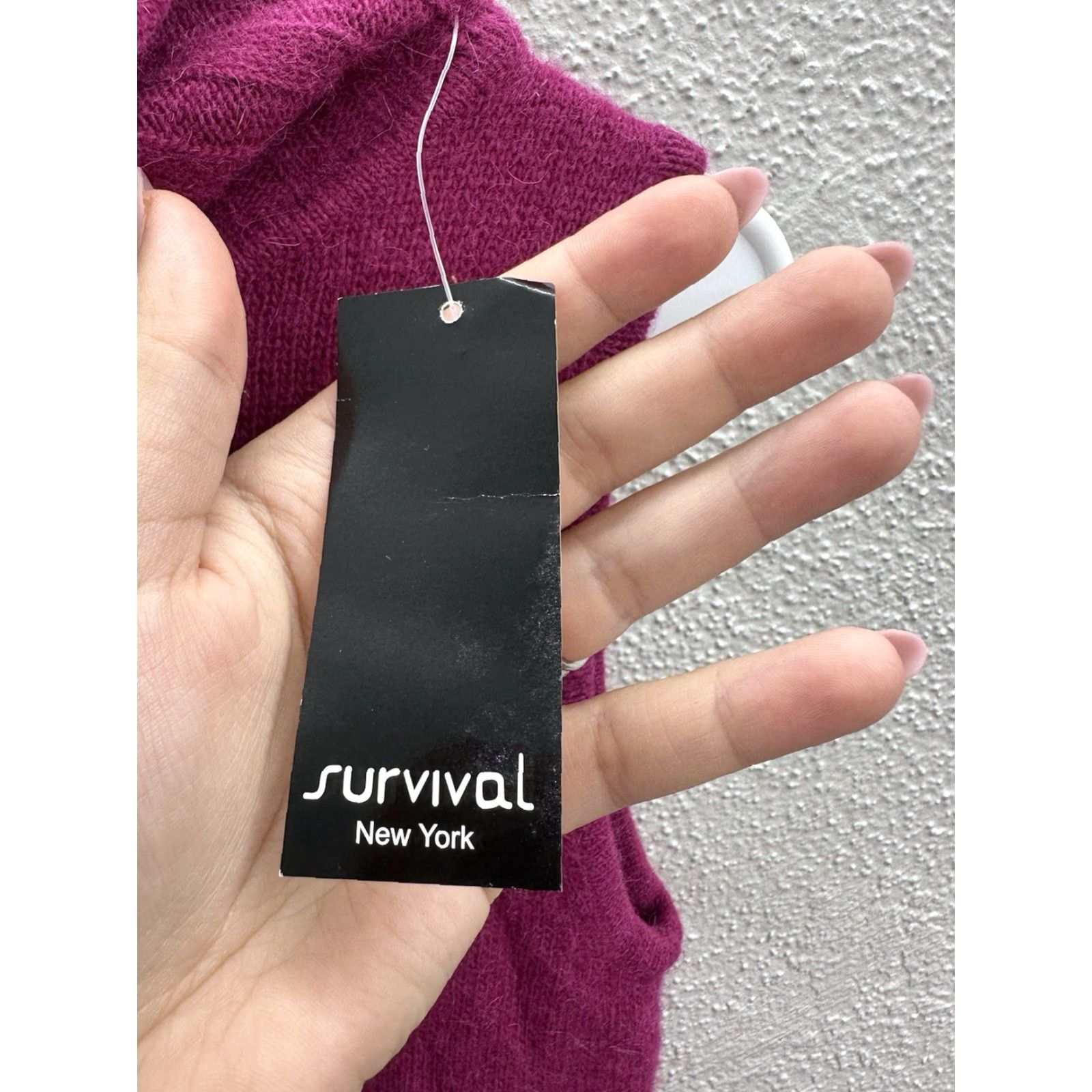 Vintage VTG Survival Womens Sleeveless Crowl Neck Sweater Tank Top Small Purple NWT Knit Angora Nylon Lambswool All Seasons Pullover 0? Size S / US 4 / IT 40 - 4 Thumbnail