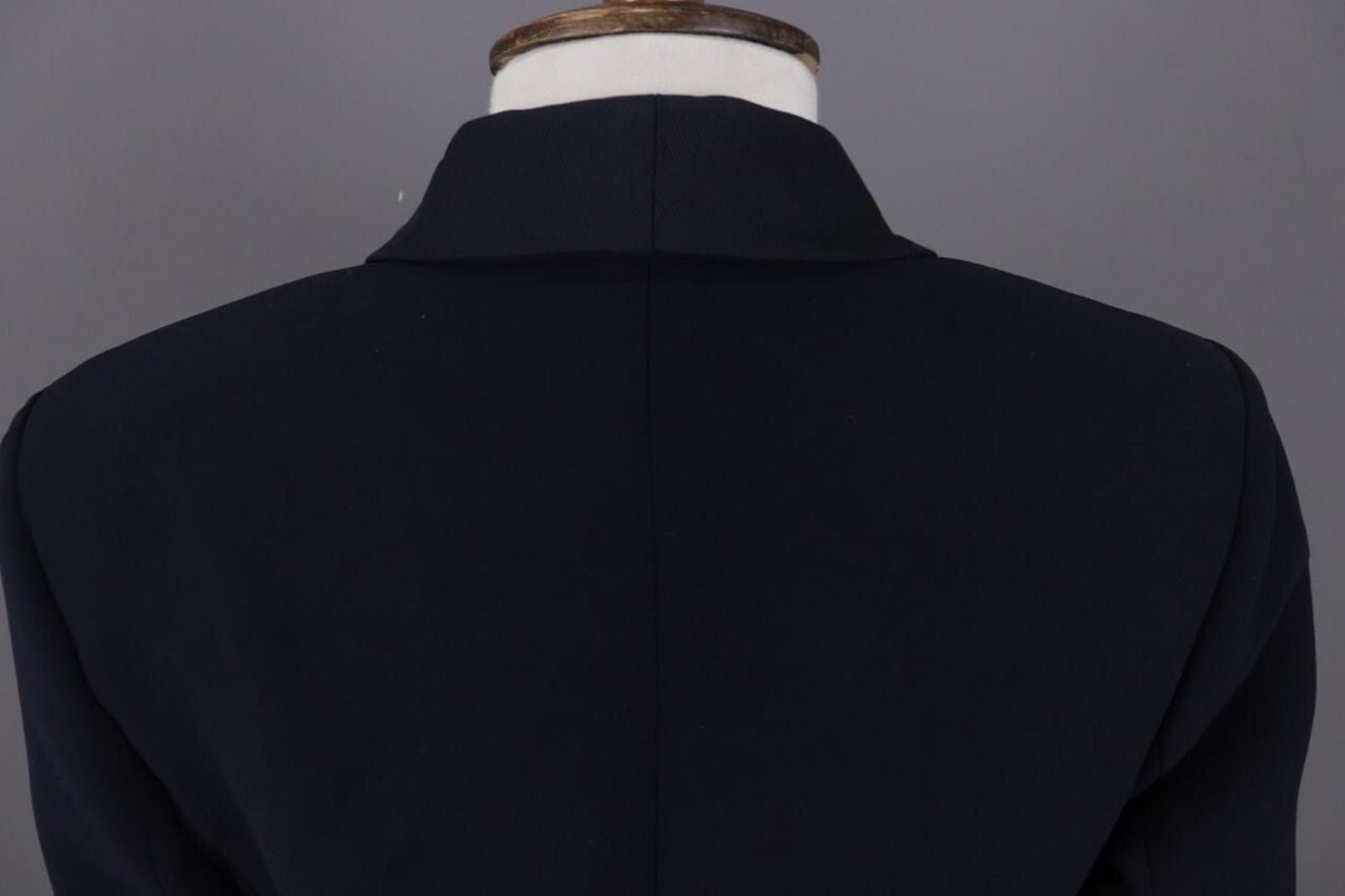 Designer Claudie Pierlot Navy Ont Button Business Jacket Size 36 Size M / US 6-8 / IT 42-44 - 11 Thumbnail