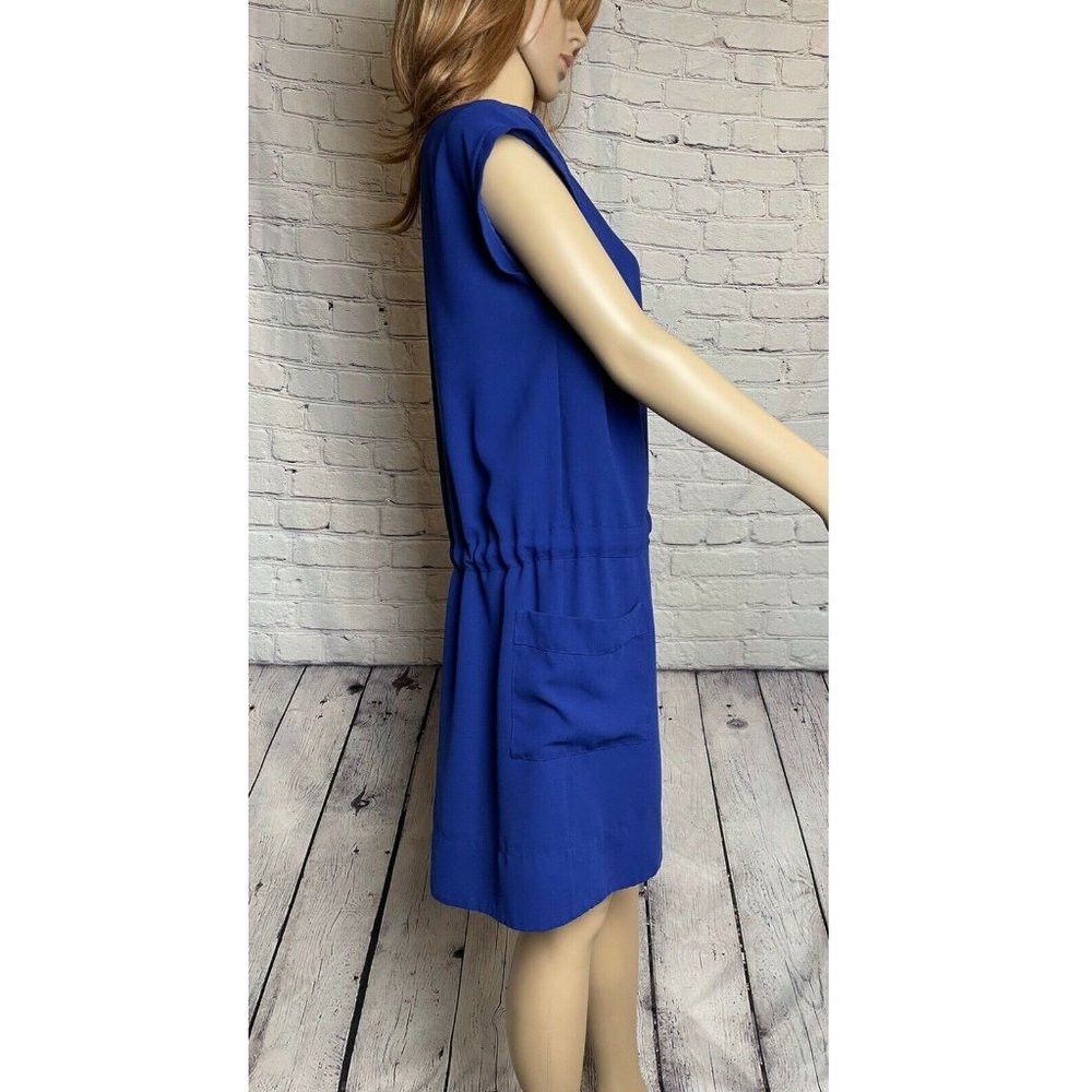 Asos ASOS Dress With Drawstring Blue Color Size UK 10 US M Size M / US 6-8 / IT 42-44 - 2 Thumbnail