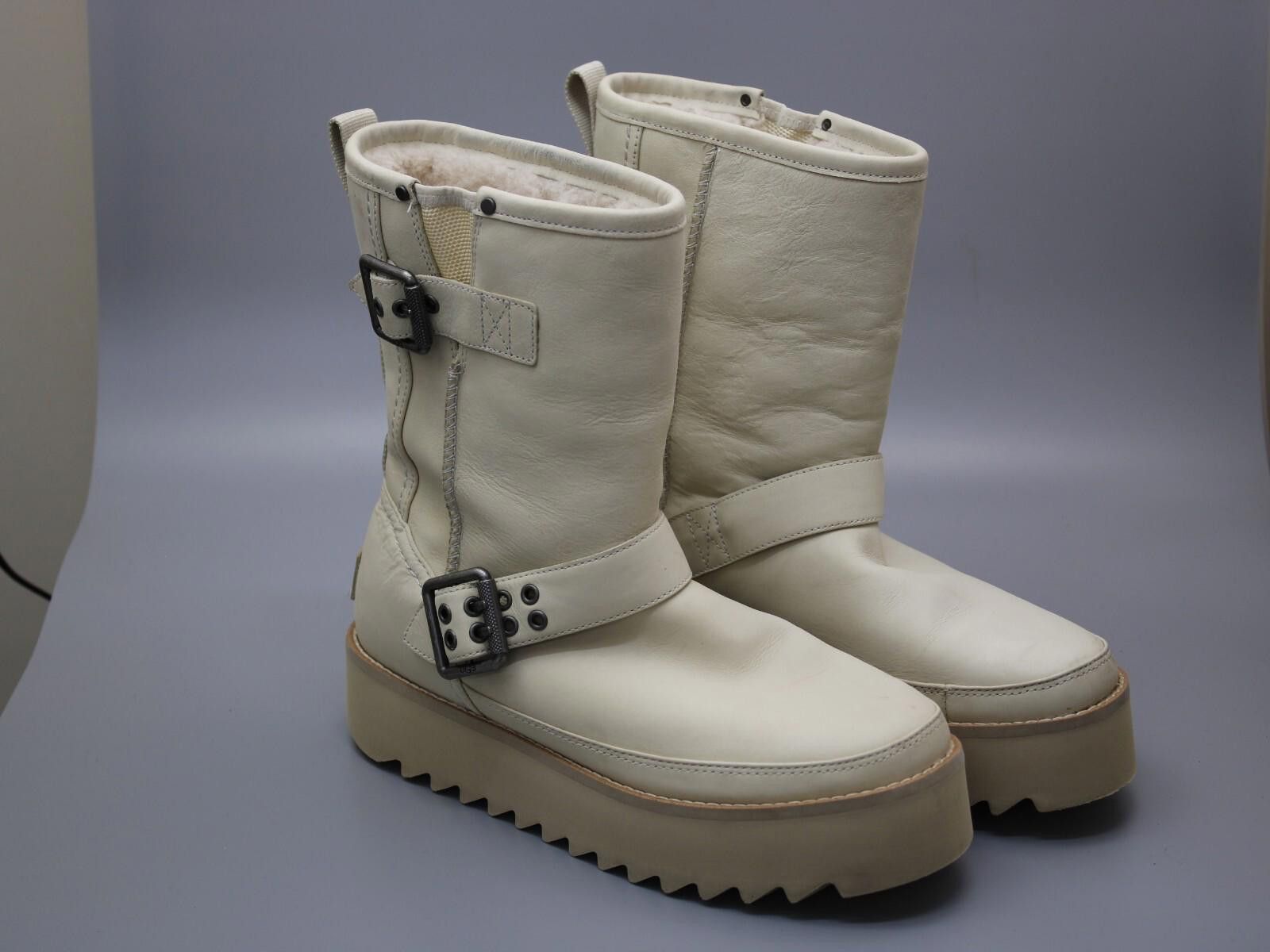 Ugg Genuine UGG Women Punk Chunky Buckle Goth High Ankle Boots Size US 8 / IT 38 - 3 Thumbnail