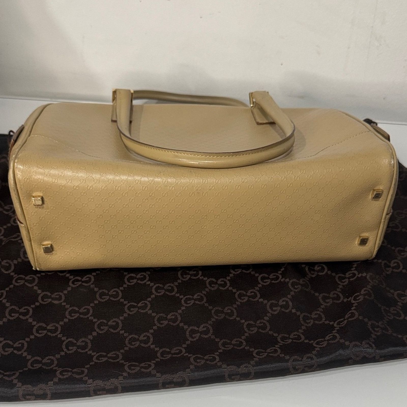 Gucci ✨ VINTAGE Gucci Micro Guccissima Leather Bowling Bag Size ONE SIZE - 7 Thumbnail
