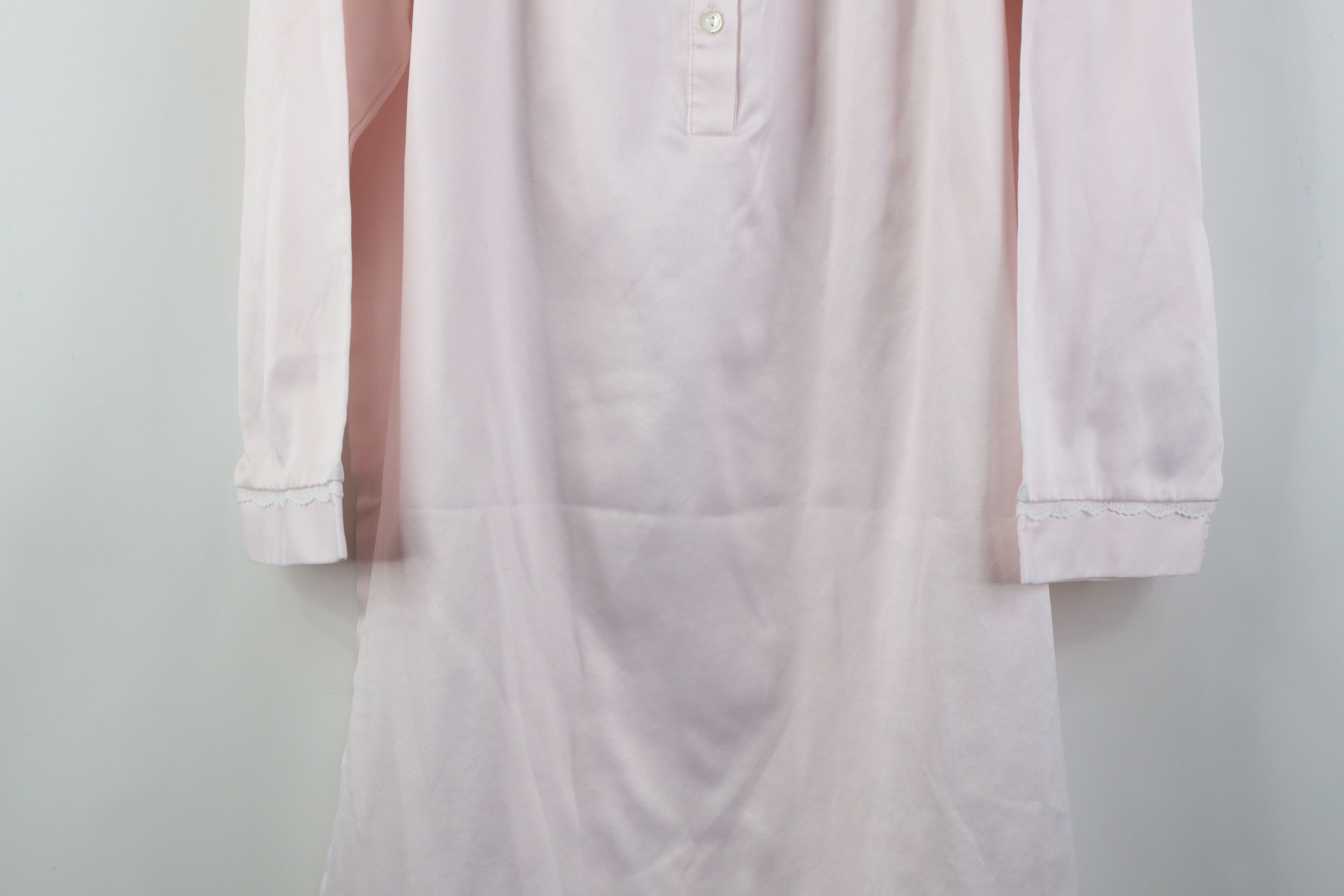 Vintage Vintage 90s Miss Elaine Flower Lace Night Gown Sleep Shirt Size M / US 6-8 / IT 42-44 - 3 Thumbnail