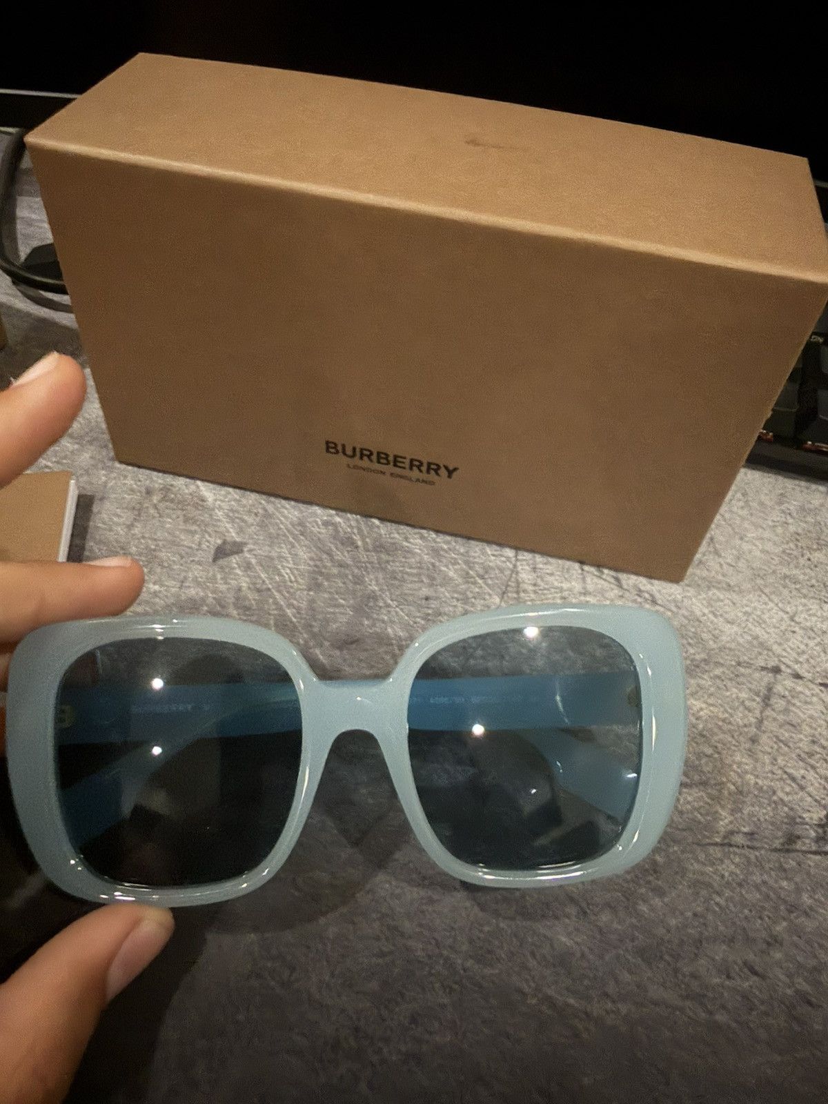 Burberry Burberry Blue Sunglasses Size ONE SIZE - 1 Thumbnail