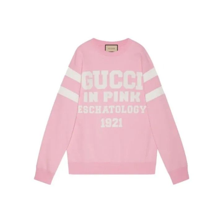 Gucci Gucci Pink Apple Pattern Long Sleeve Sweatshirt Size S / US 4 / IT 40 - 1 Thumbnail