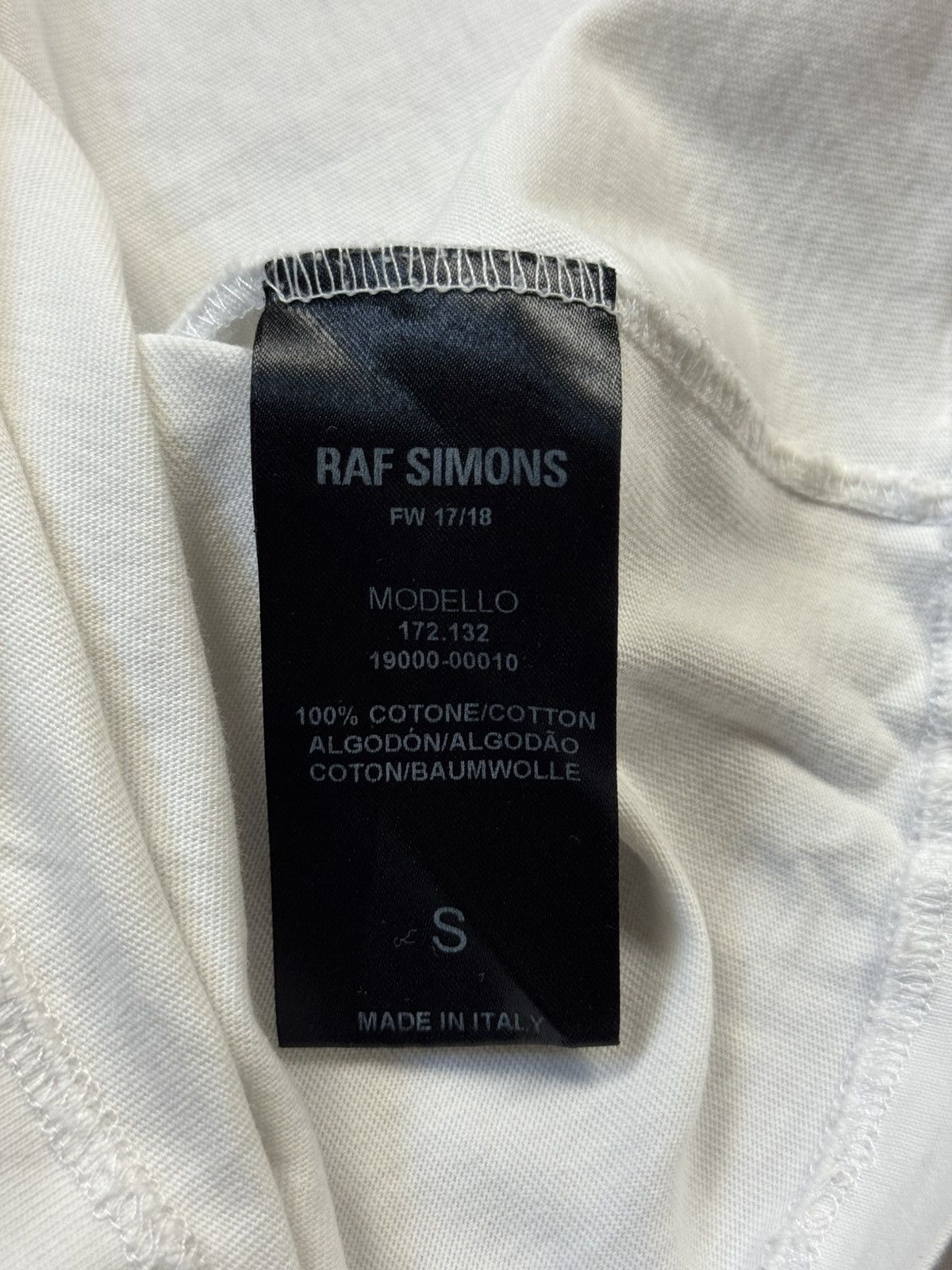 Raf Simons Fw17 Raf Simons America Tour Tee(White/L-XL) Size US XL / EU 56 / 4 - 7 Thumbnail