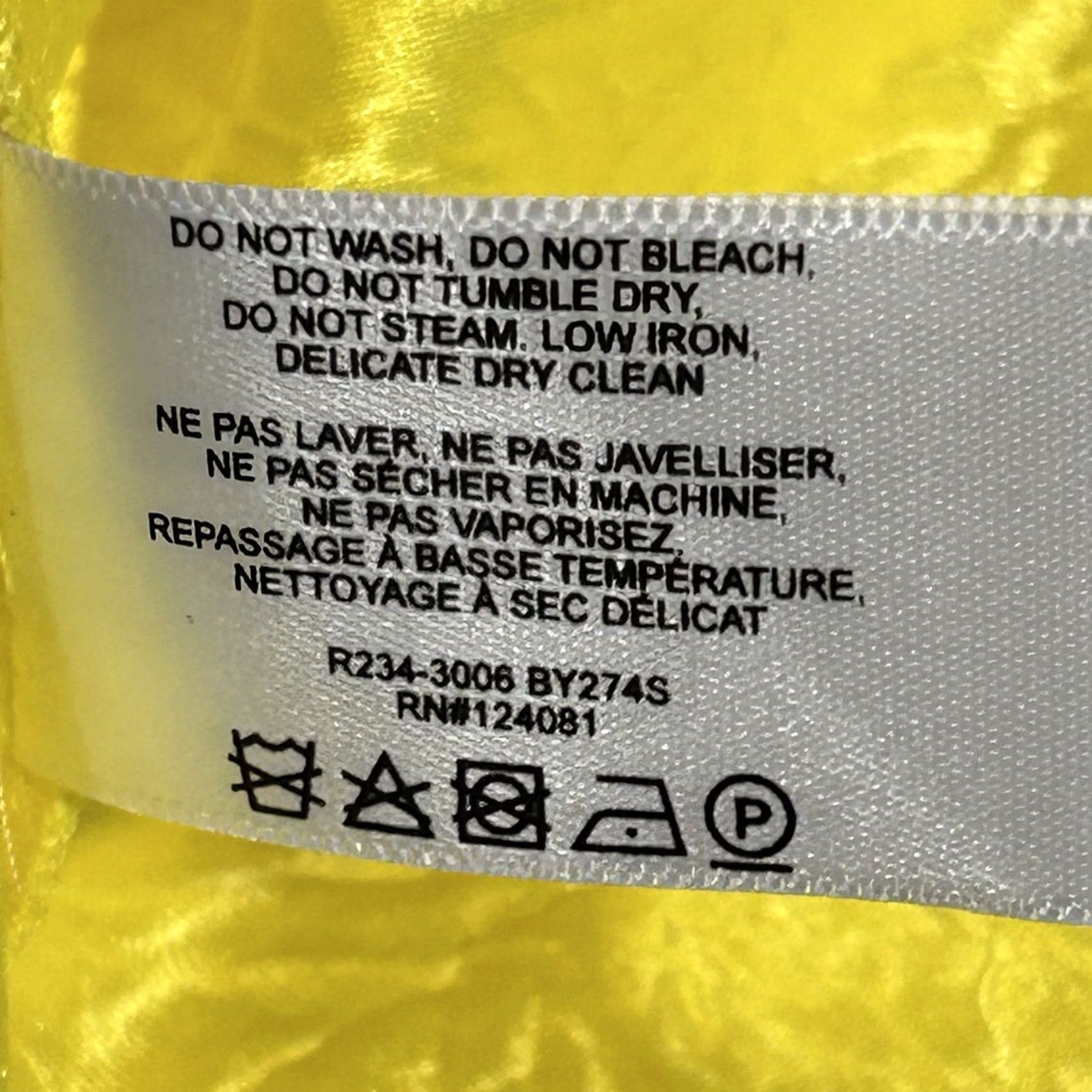 Proenza Schouler Proenza Schouler Crushed Matte Neon Yellow Satin Midi Dress Women’s 0 Size XS / US 0-2 / IT 36-38 - 7 Thumbnail