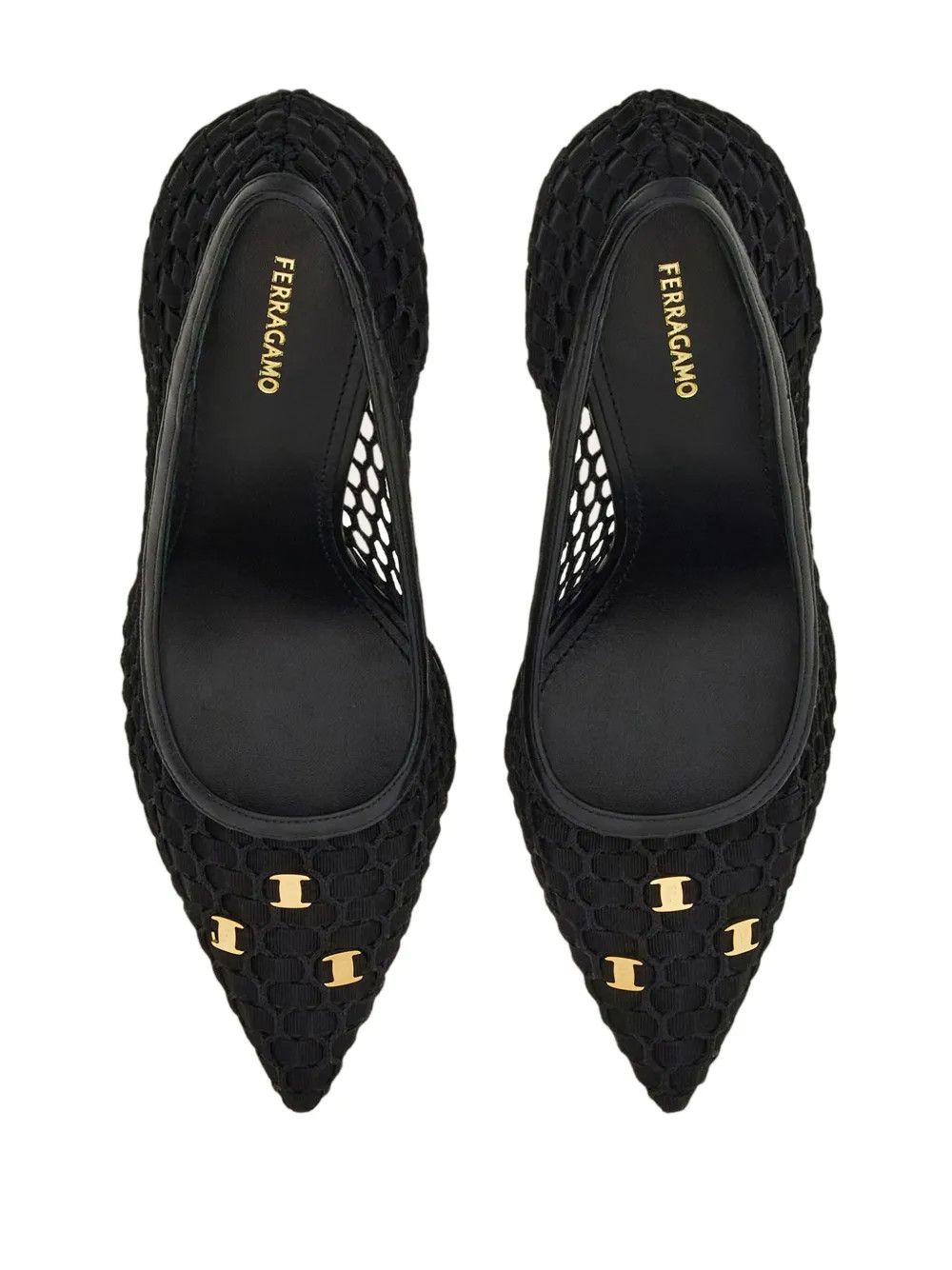 Salvatore Ferragamo o1y0426 Geometric Heel Pumps in Black Size US 6 / IT 36 - 4 Thumbnail