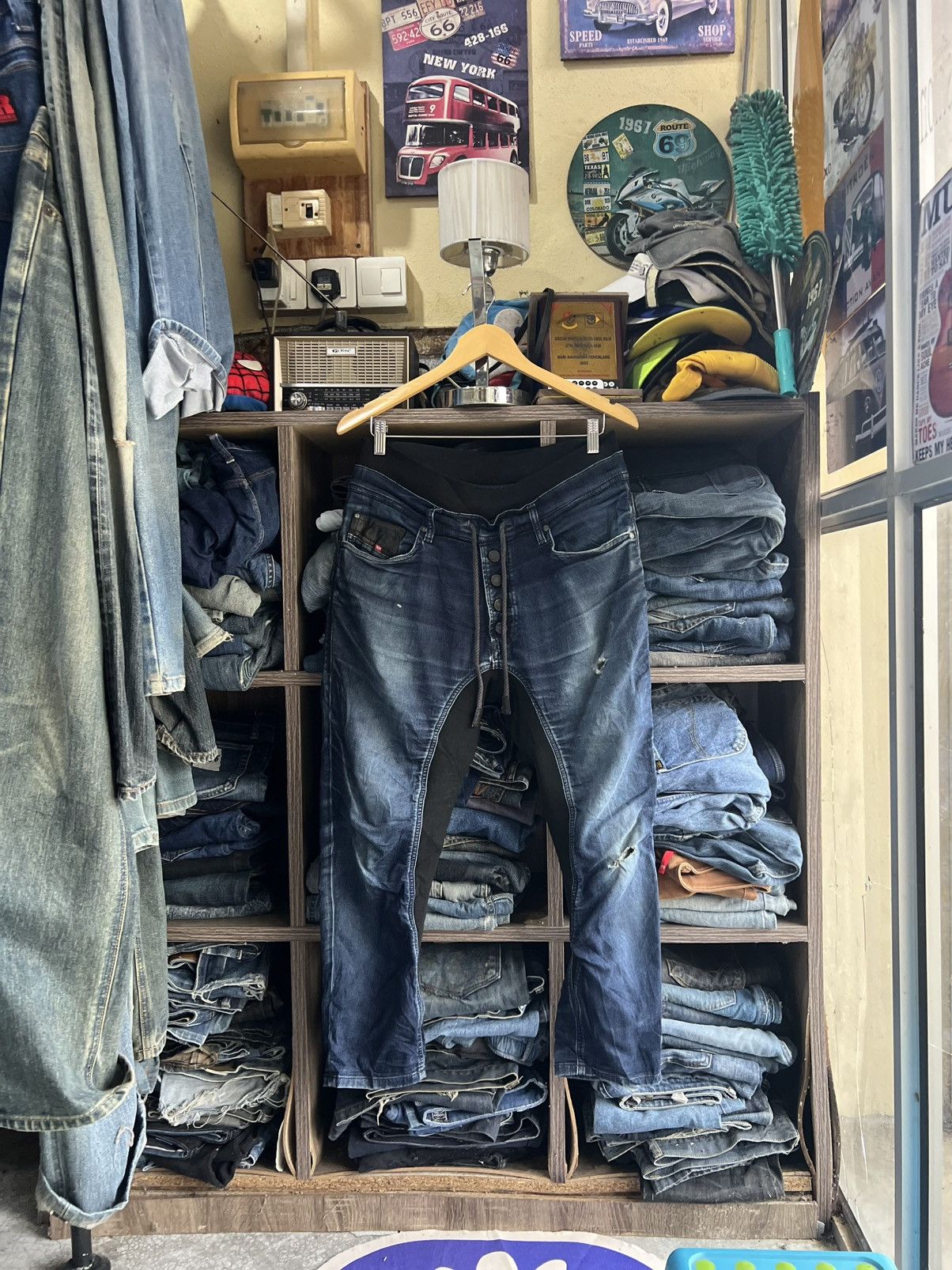 Diesel 🔥Diesel Industry Sweatpant Distressed Denim Size US 35 - 1 Thumbnail