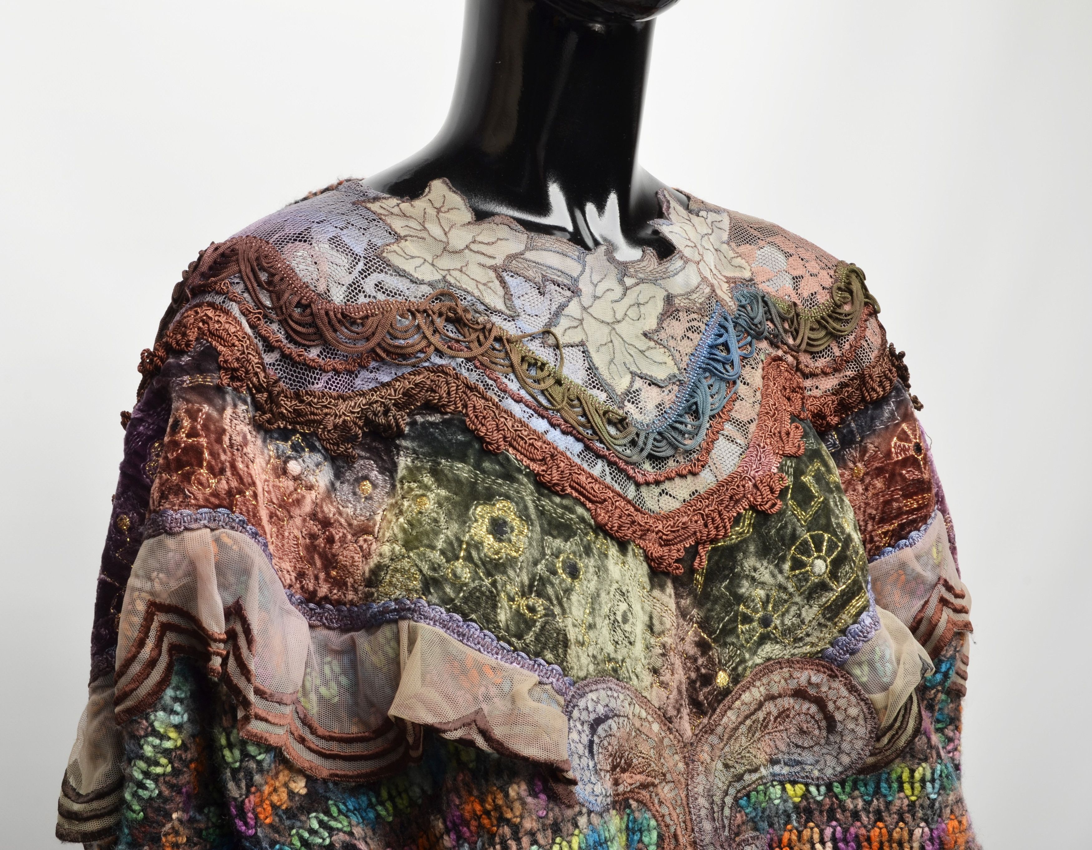 Vintage Vintage 80's Stunning Italian Oversized Detailed Sweater Size ONE SIZE - 4 Thumbnail