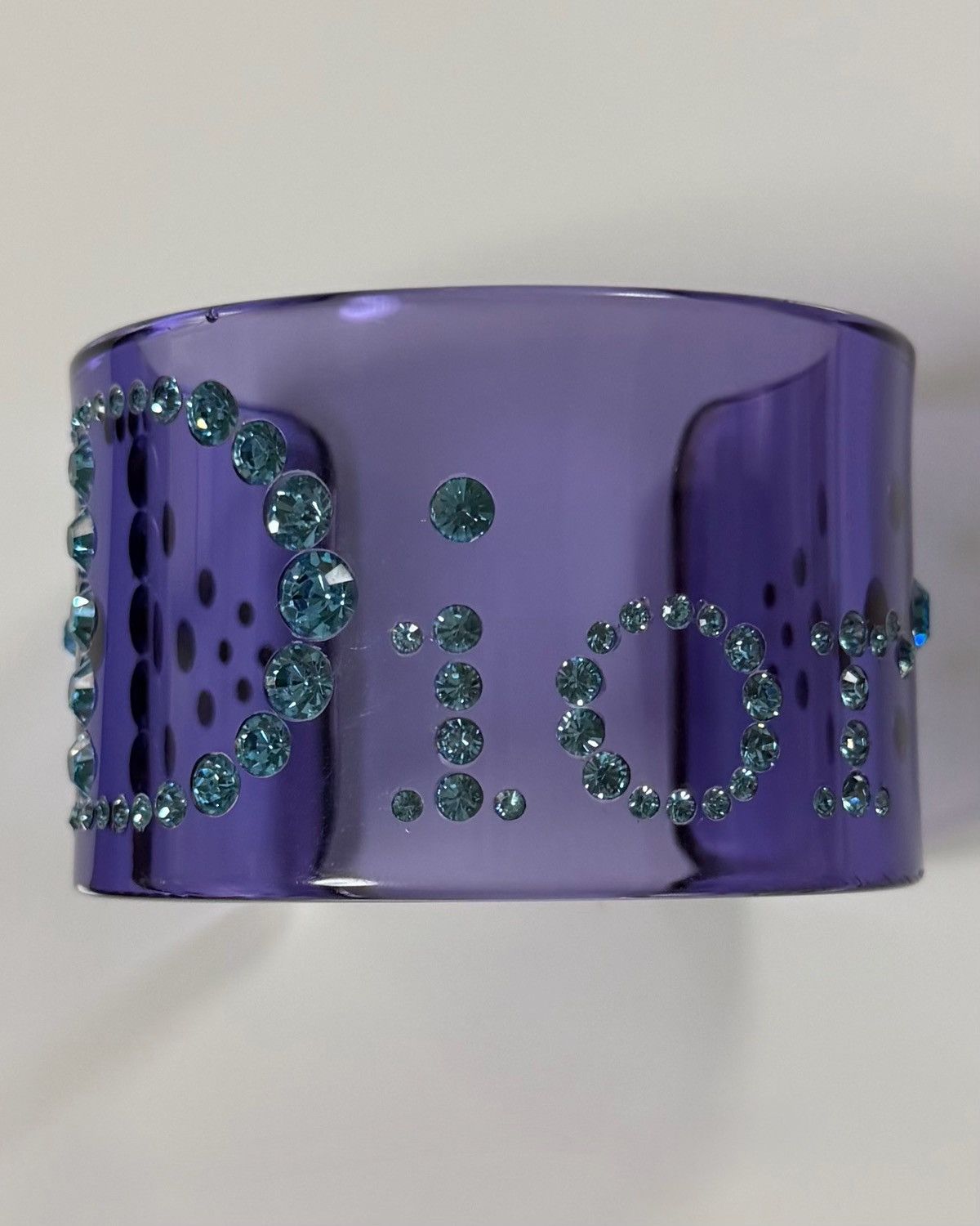Dior CHRISTIAN DIOR 2004 Lucite Cuff Bracelet with Rhinestones Size ONE SIZE - 4 Thumbnail