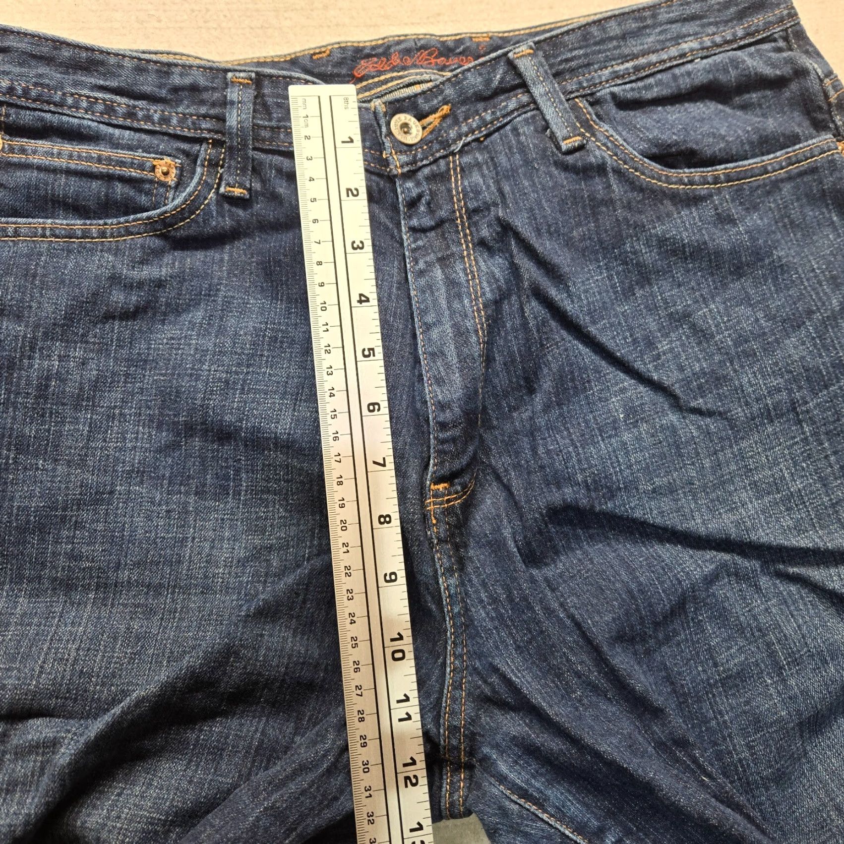 Eddie Bauer Eddie Bauer Blue Denim Jeans Dark Wash Straight Women's 16W Adult Jeans Size 38" / US 16 / IT 52 - 7 Thumbnail