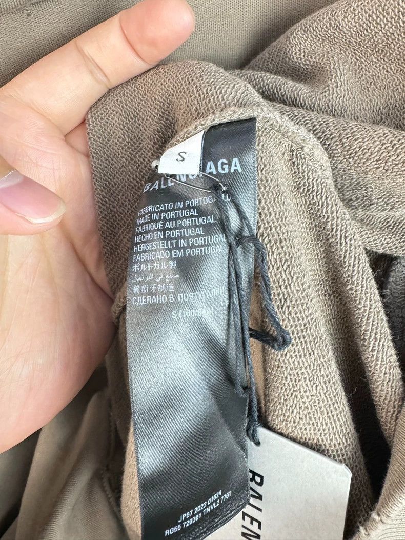 Balenciaga Balenciaga khaki distressed logo hoodie-2506 Size US S / EU 44-46 / 1 - 5 Thumbnail