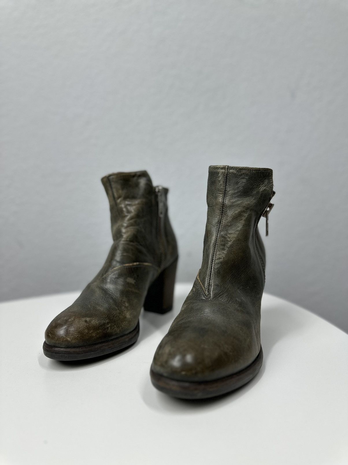 A.S.98 Vintage Leather Boots AS 98 HandMade Guidi Italy Rick owens Size US 9 / IT 39 - 8 Thumbnail