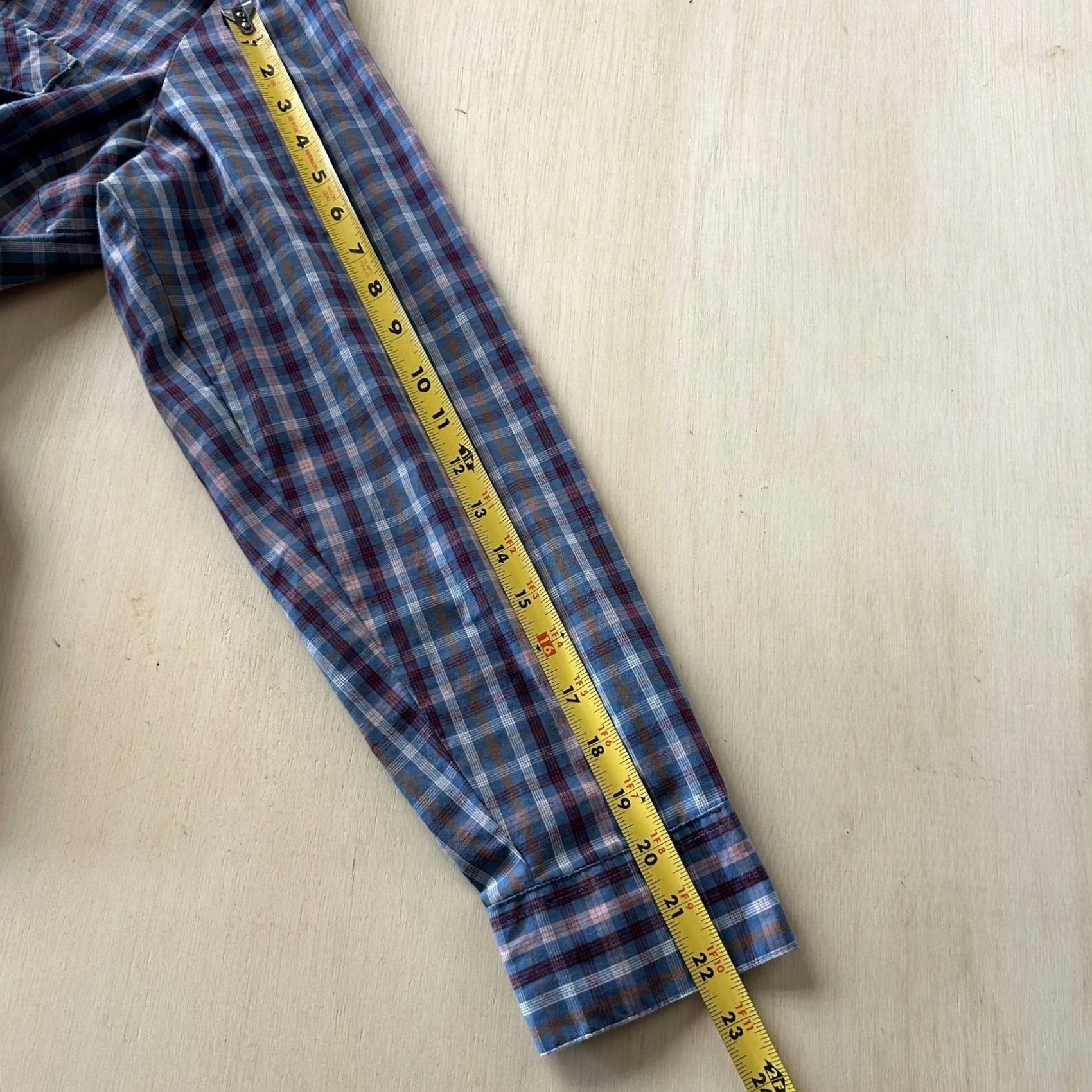 Wrangler Wrangler Shirt Womens XL Blue Plaid Long Sleeve Western Pearl Snap Workwear Size XL / US 12-14 / IT 48-50 - 6 Thumbnail