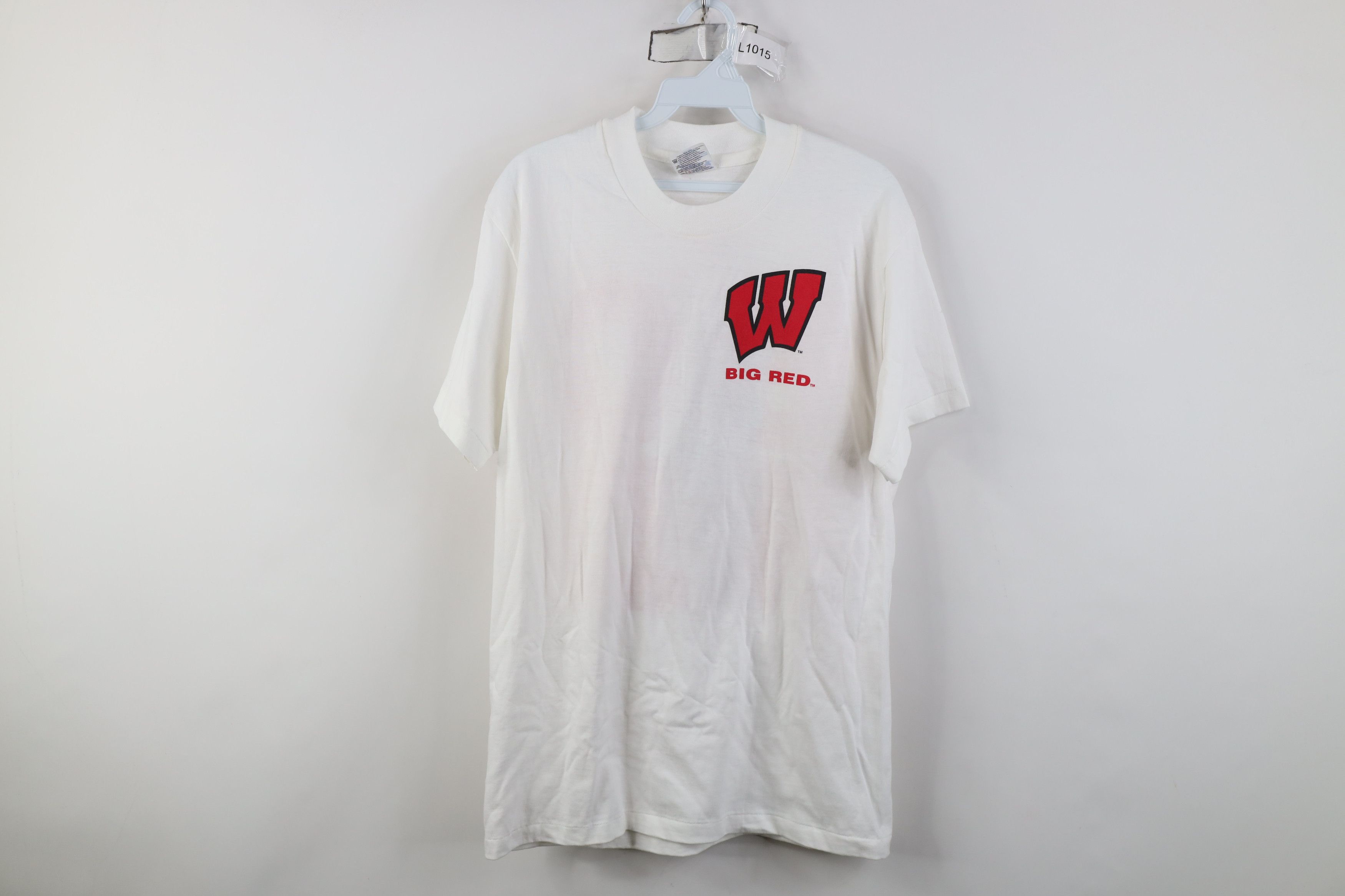 Vintage Vintage 80s 90s University of Wisconsin Basketball T-Shirt Size US M / EU 48-50 / 2 - 1 Thumbnail