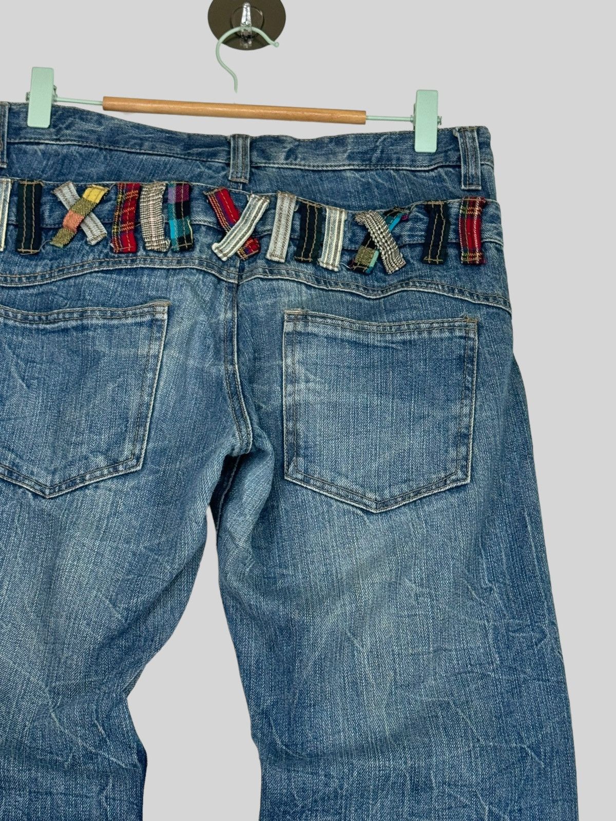 Japanese Brand COLZA DOUBLE WAIST TARTAN PLAIDS CLAWS MARK DENIM PANTS Size US 32 / EU 48 - 10 Thumbnail