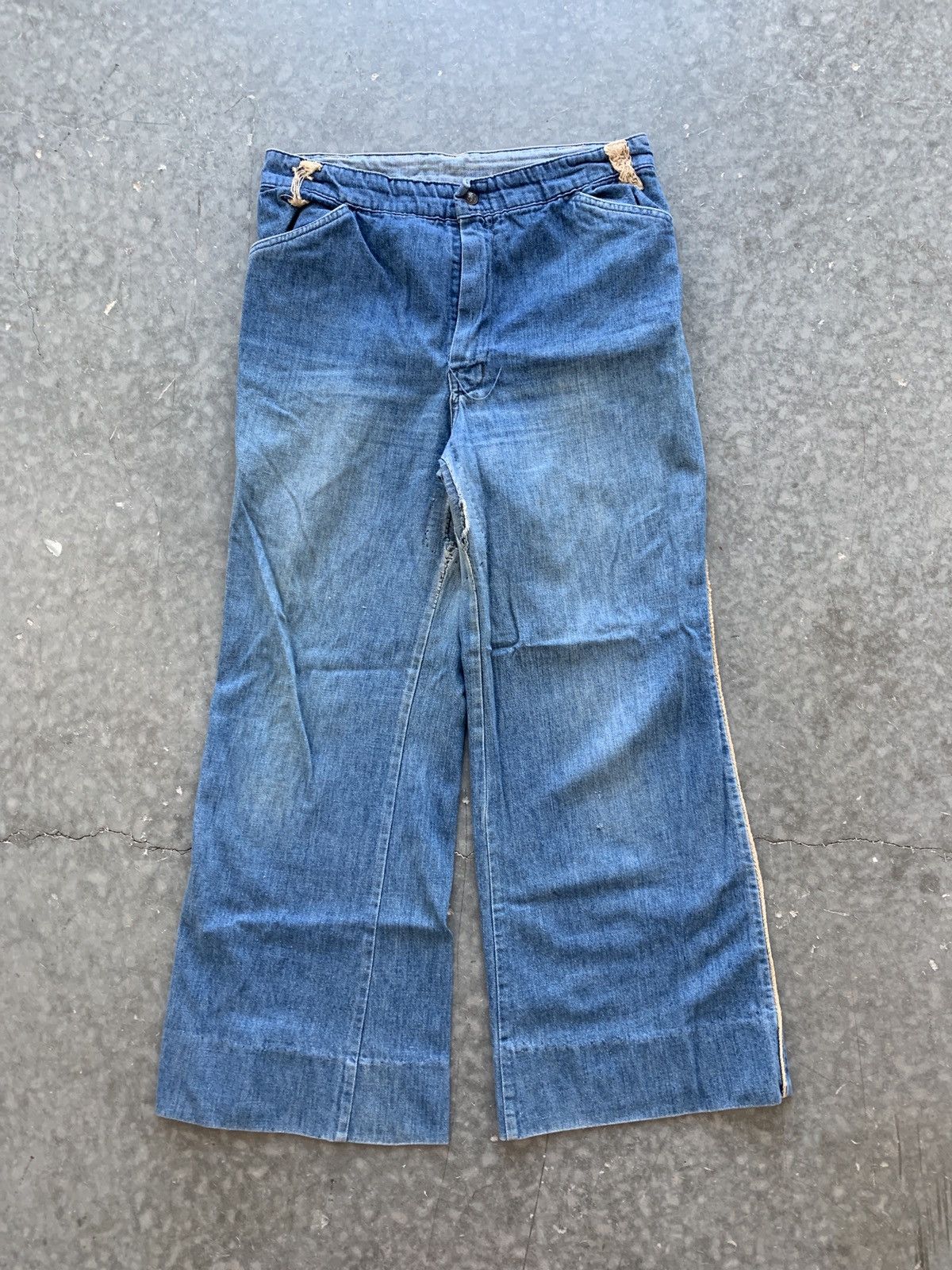 Vintage Crazy Vintage 70s Flared Jeans Hippie Style Size US 30 / EU 46 - 2 Thumbnail