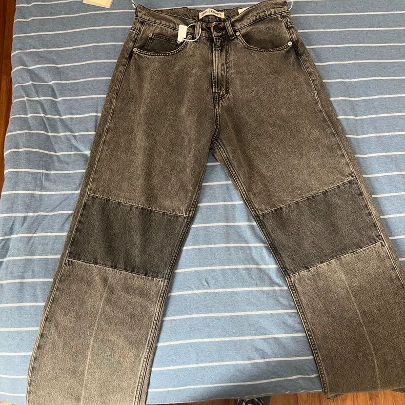 Our Legacy Our LegacyBlack stitched jeans Size US 29 - 1 Thumbnail