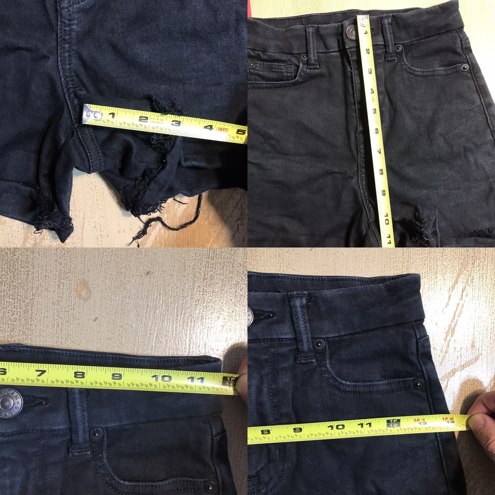 American Eagle Outfitters VINTAGE American Eagle Outfitters Shortie Black Denim Shorts Womens 00 Regular Black 5-Pocket Cut-Off Festival Modern Classic 3in Inseam 10in Rise Size 24" / US 00 / IT 34 - 8 Thumbnail