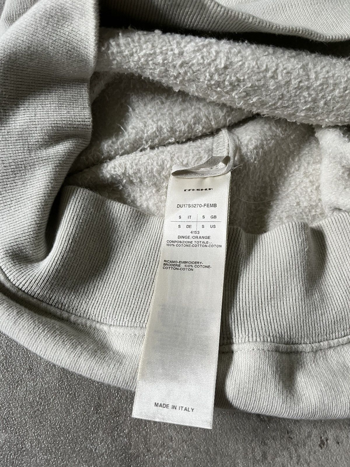 Rick Owens Rick Owens DRKSHDW embroidered sweatshirt robot logo beige Size US S / EU 44-46 / 1 - 15 Thumbnail