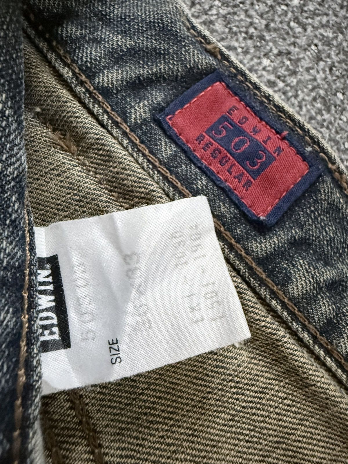 Kapital Vintage 90s Baggy Black Faded Rusty Edwin 503 Denim Jeans Size US 36 / EU 52 - 21 Thumbnail