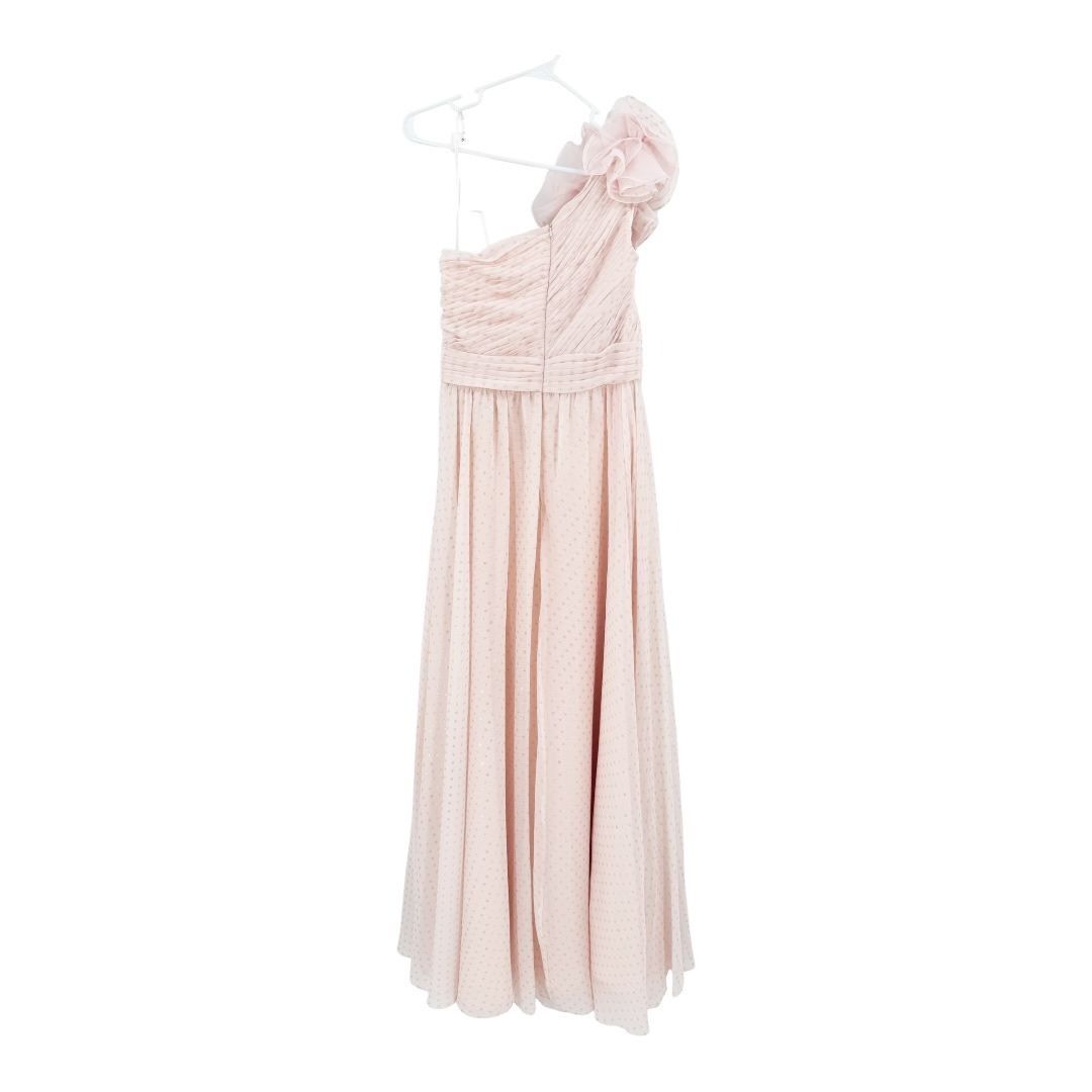 Mac Duggal Mac Duggal Gown Rose Gold Ruffled One Shoulder Dress US10 Size L / US 10 / IT 46 - 2 Thumbnail