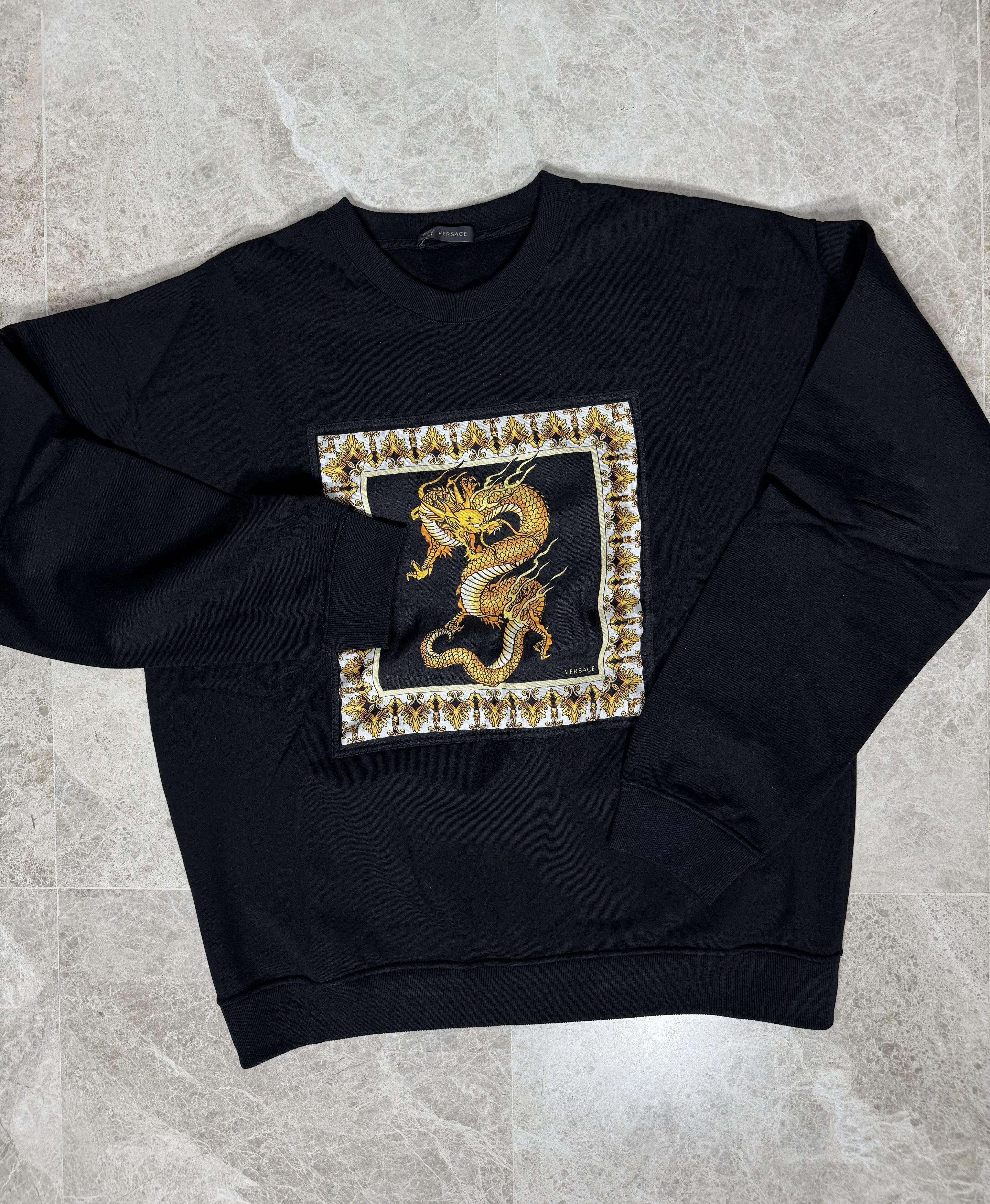 Versace Versace Silk Logo Crewneck Size US XL / EU 56 / 4 - 1 Thumbnail