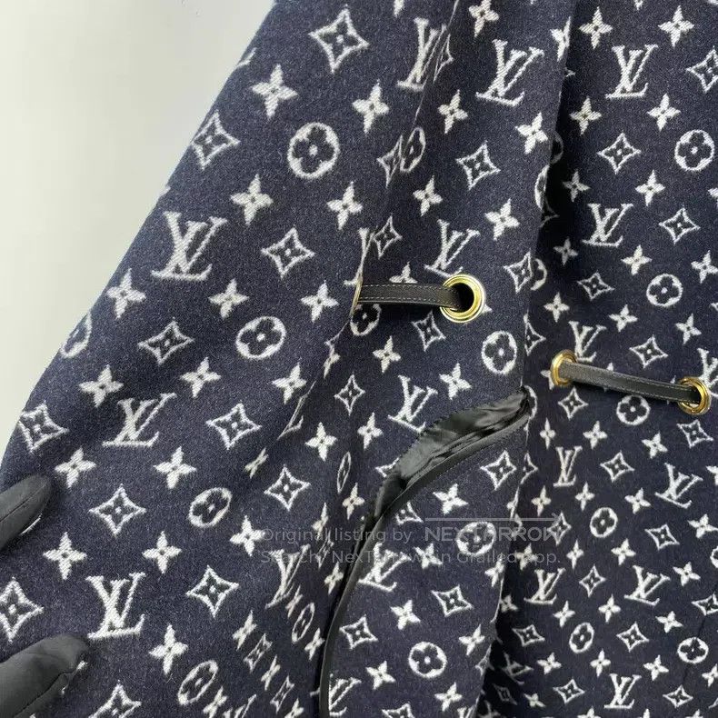 Louis Vuitton Louis Vuitton Dark blue floral print printed thin leather Size XS / US 0-2 / IT 36-38 - 4 Thumbnail
