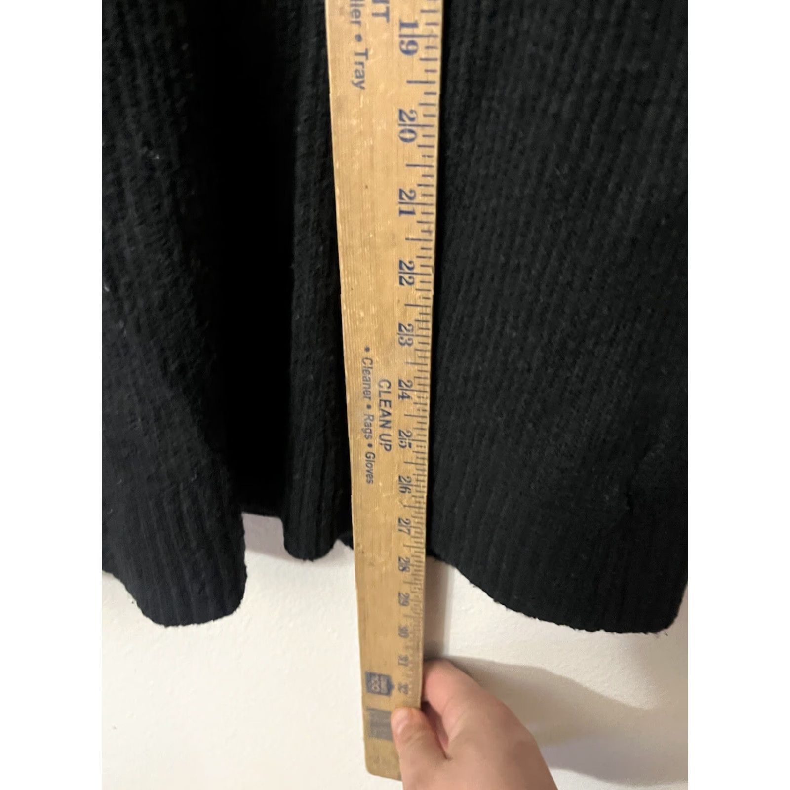 Ann Taylor VINTAGE Ann Taylor Loft Women's Sweater Cardigan Open Front Long Sleeve XS Black Knit 2010s Size XS / US 0-2 / IT 36-38 - 4 Thumbnail