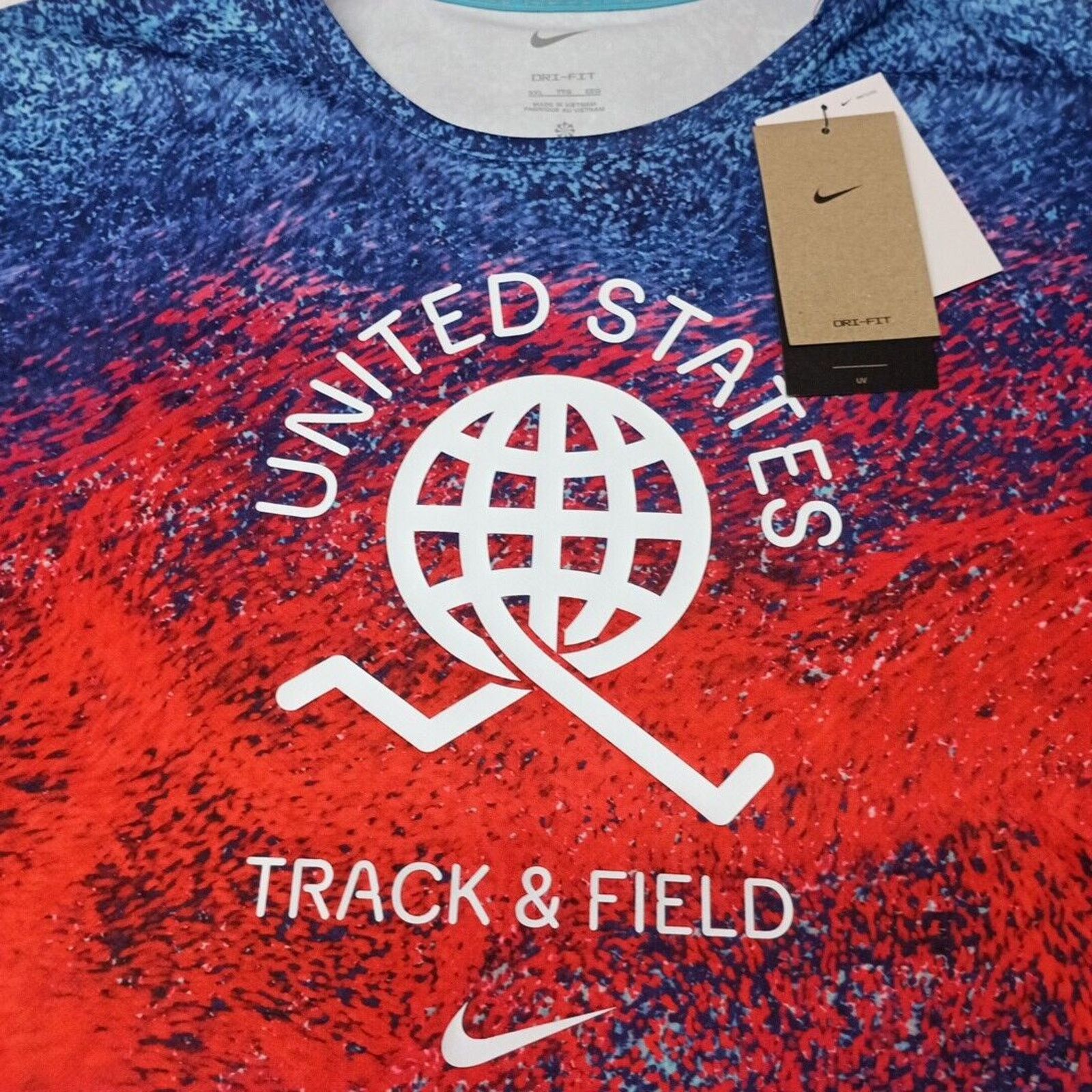 Nike Nike Team USA Running Top Dri-Fit Track & Field Men's 2XL Size US XXL / EU 58 / 5 - 2 Thumbnail