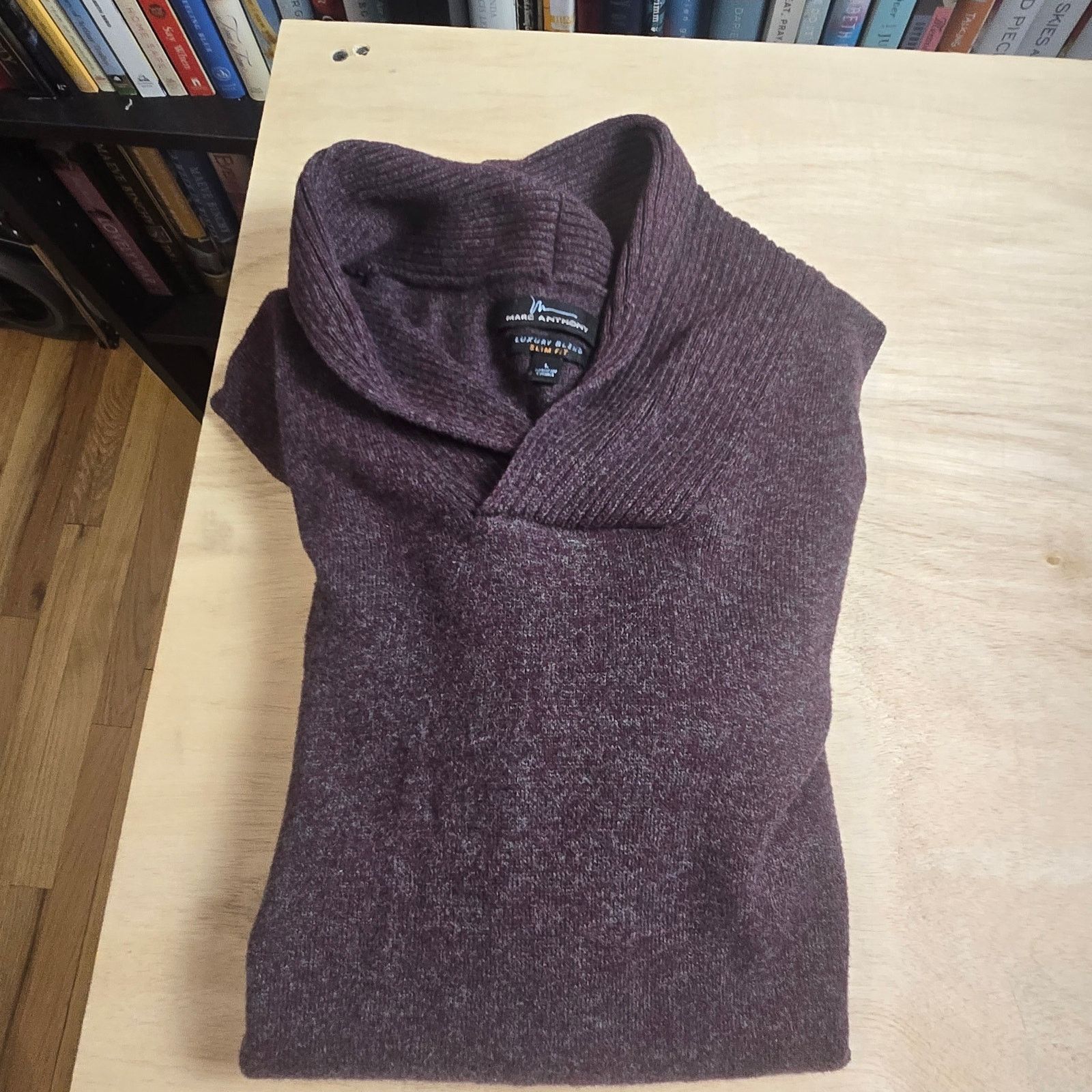 Marc Anthony Cotton cashmere wool Marc Anthony slim fit L shawl neck Size US L / EU 52-54 / 3 - 6 Thumbnail