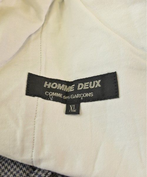 Comme des Garcons Homme Deux Cropped Pants houndstooth waist rubber zipper polyester Gray Size US 33 - 6 Thumbnail