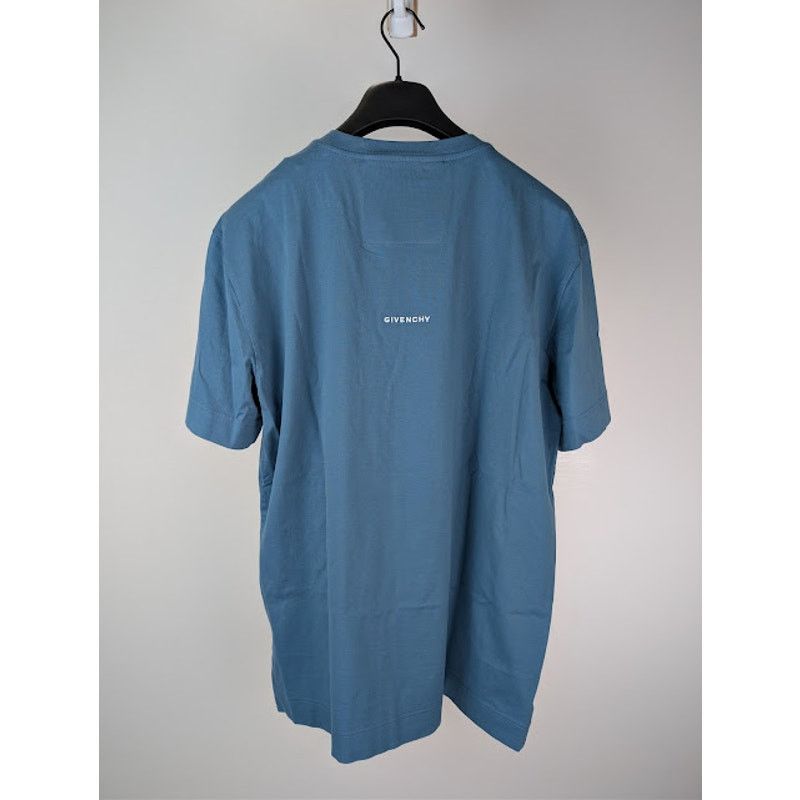 Givenchy o1rshd1 Slim Fit Embroidered Logo T-Shirt in Blue /White 3XL Size US XXL / EU 58 / 5 - 18 Thumbnail