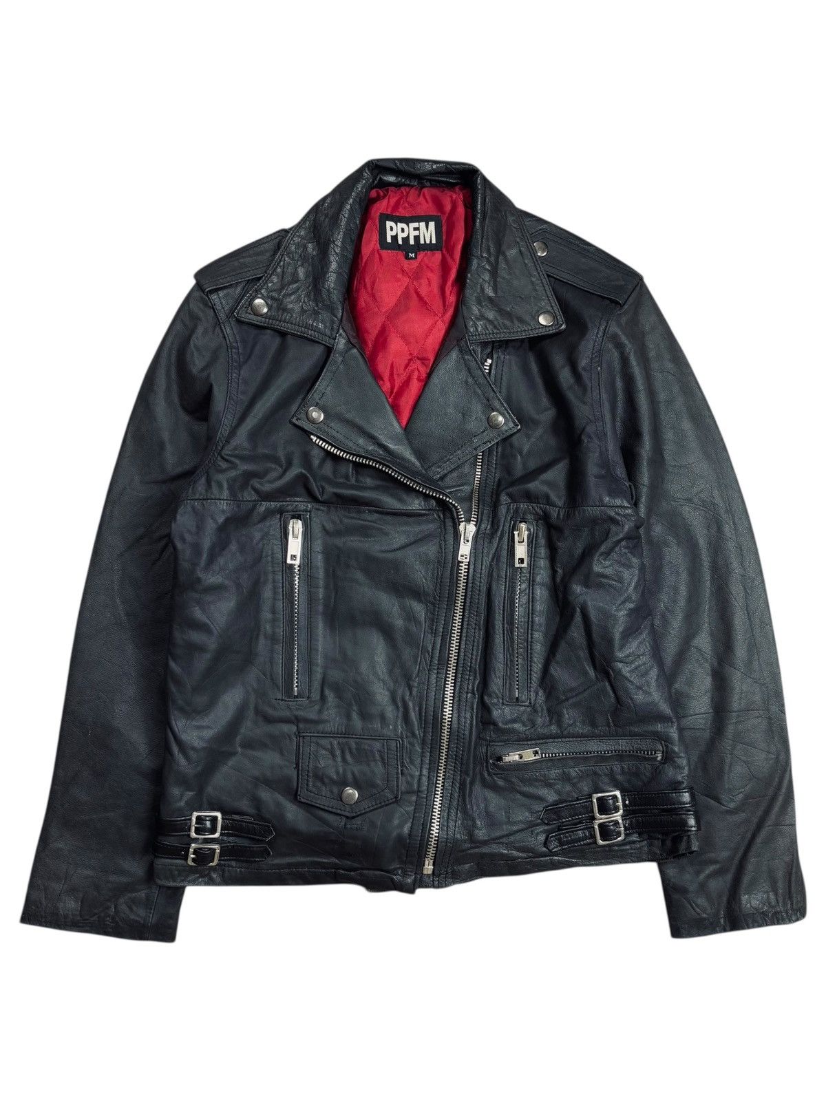 Ekam × Genuine Leather Ekam 🇯🇵 Asymmetrical Zipper Bondage Biker