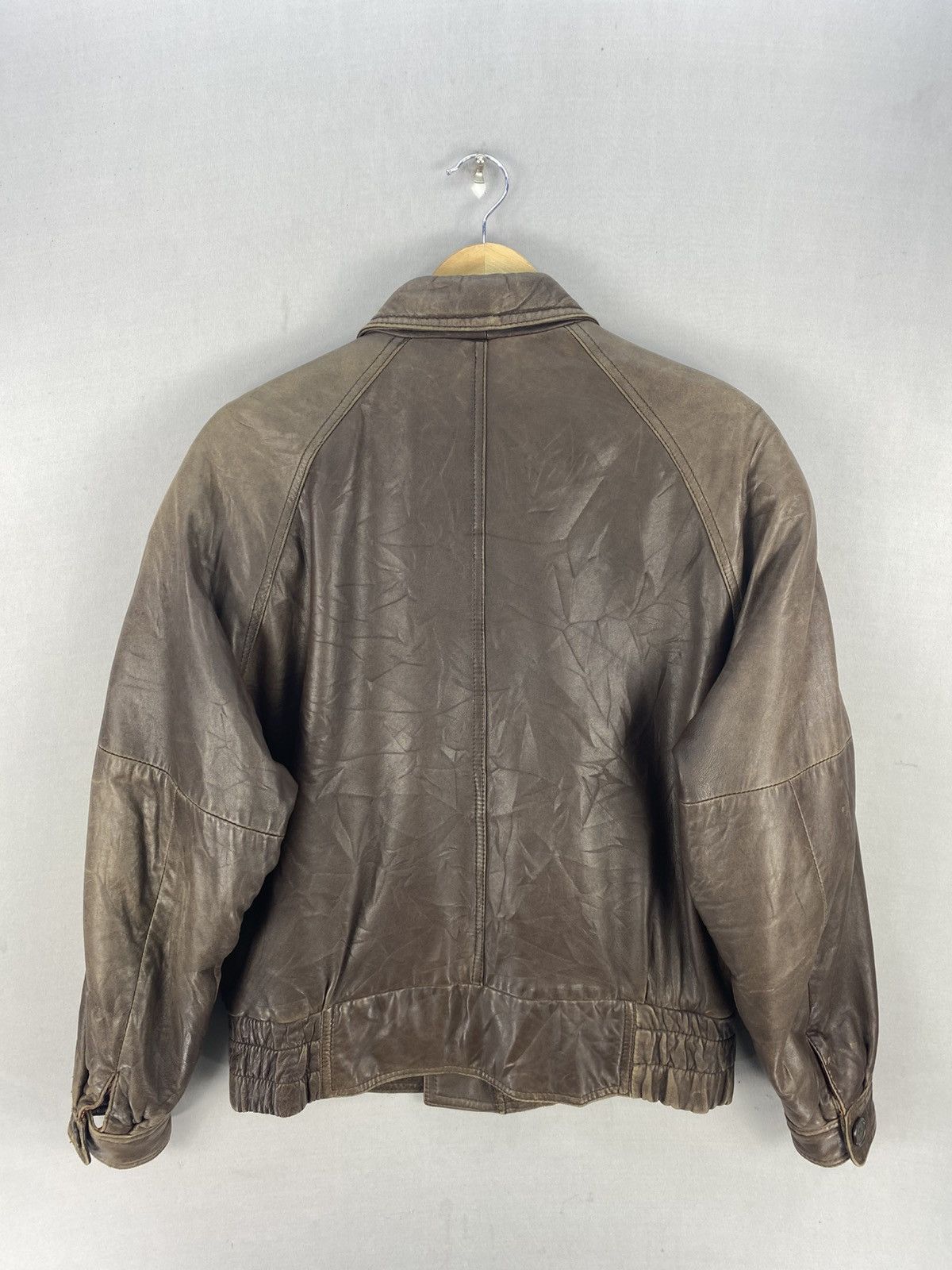 Leather Vintage 90’s Sheepskin Leather Bomber Jacket by Romantafe Size US M / EU 48-50 / 2 - 4 Thumbnail