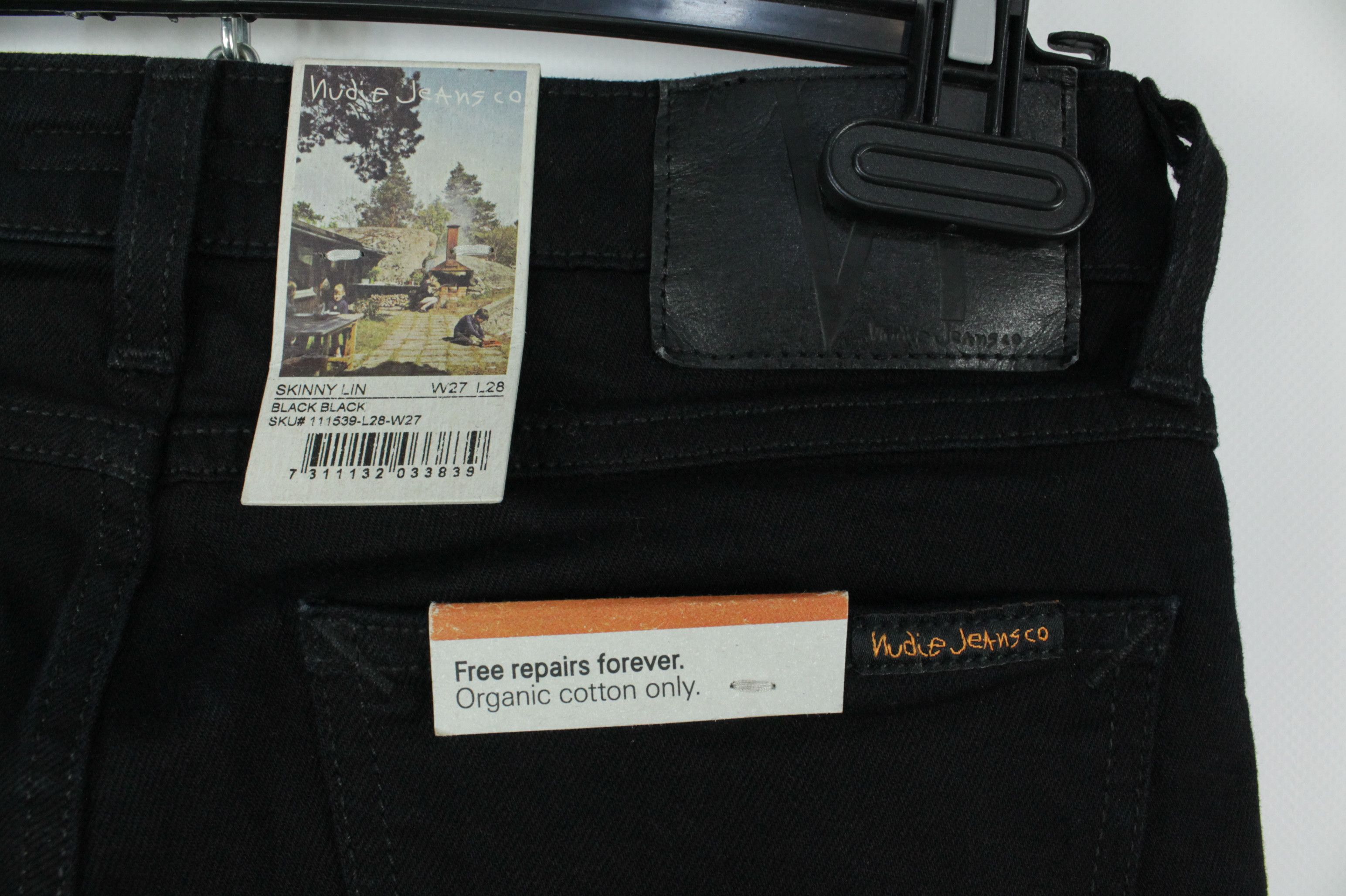Nudie Jeans Nudie Jeans Skinny Lin Black Black Skinny Fit Women's Jeans Size 27" / US 4 / IT 40 - 9 Thumbnail