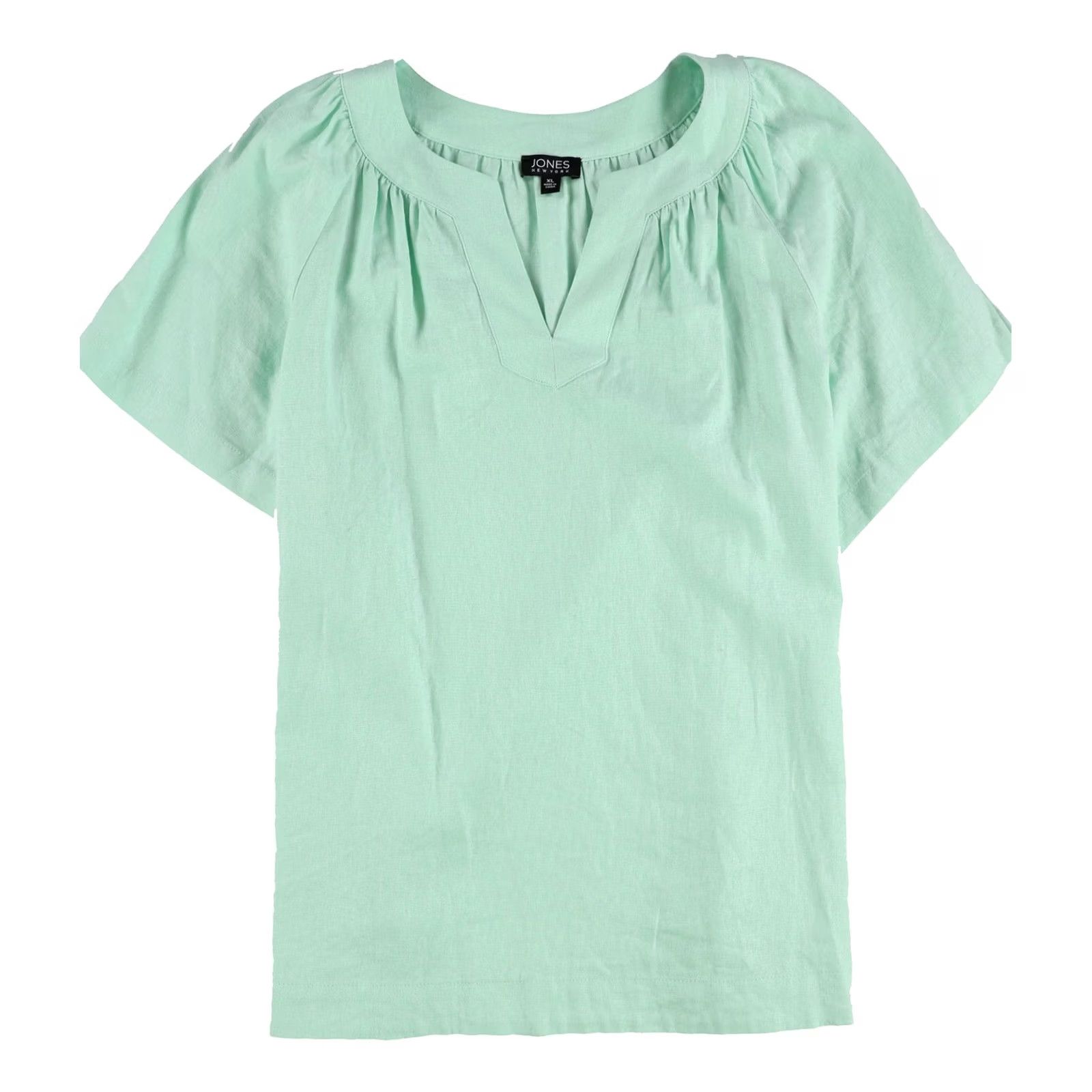 Jones New York Jones New York Womens Solid Tunic Blouse Green X-Large Size XL / US 12-14 / IT 48-50 - 2 Thumbnail