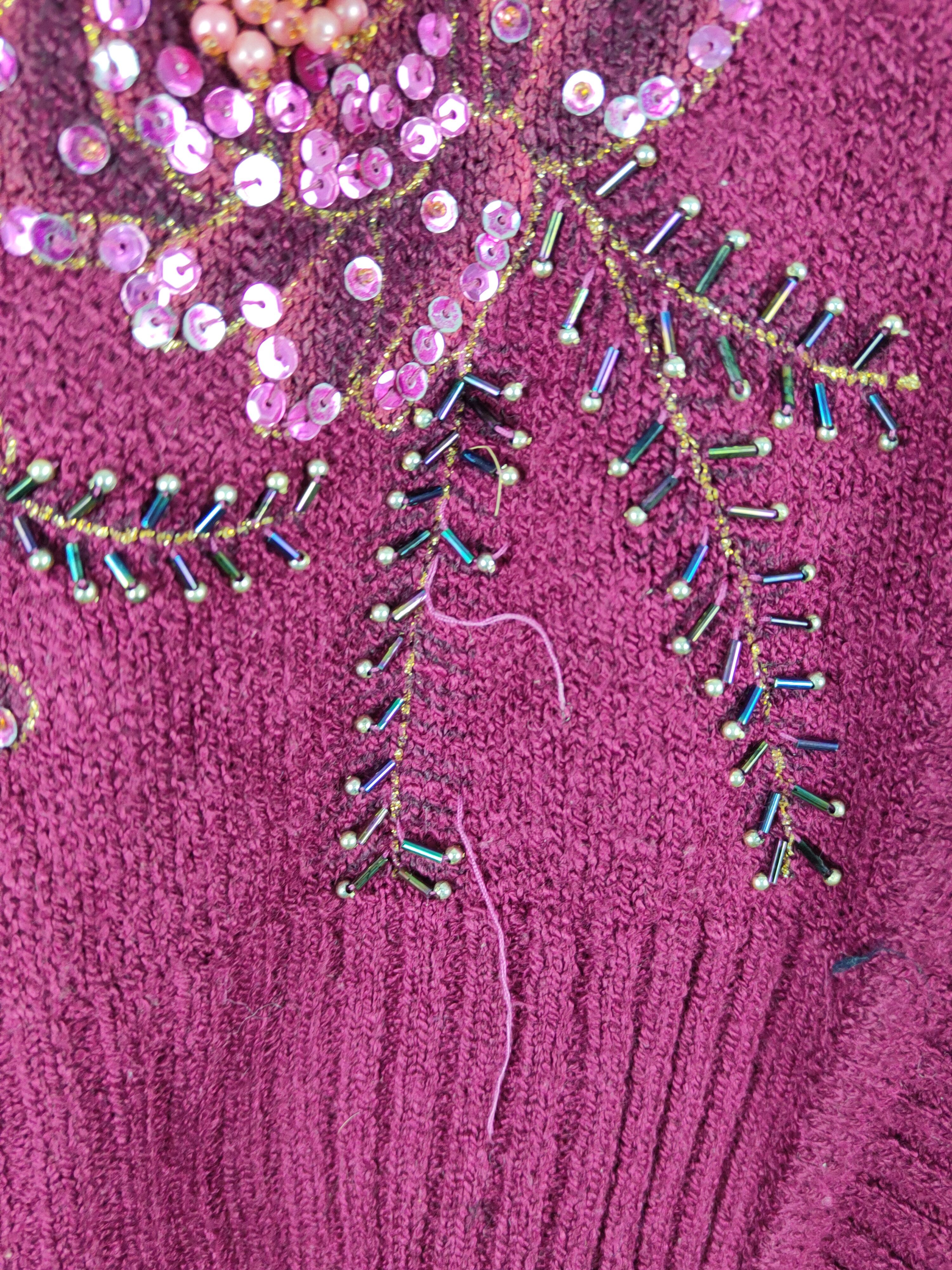 Japanese Brand × Vintage Japanese Brand Purple Knitwear Cardigan #W1142 Size M / US 6-8 / IT 42-44 - 4 Thumbnail