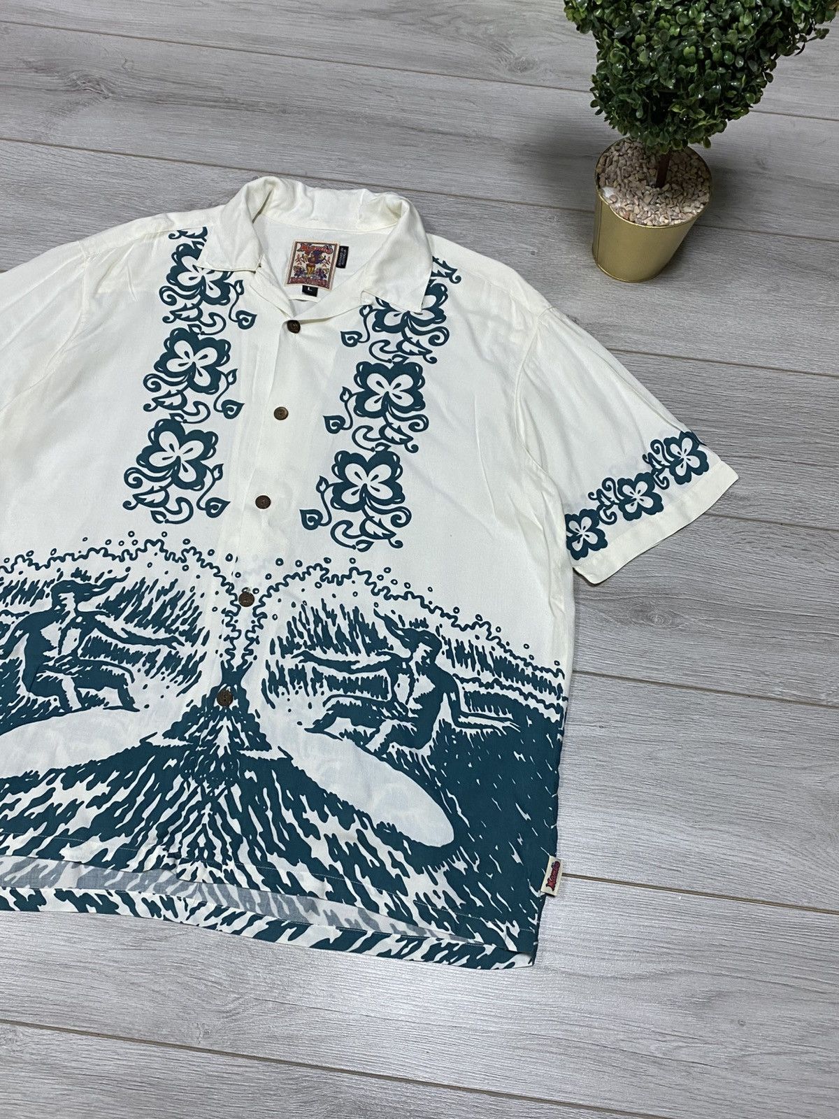 Vintage Vintage 90s MAMBO ocean 🌊 surf Shirt Tattoo Rayon Australia Size US L / EU 52-54 / 3 - 2 Thumbnail