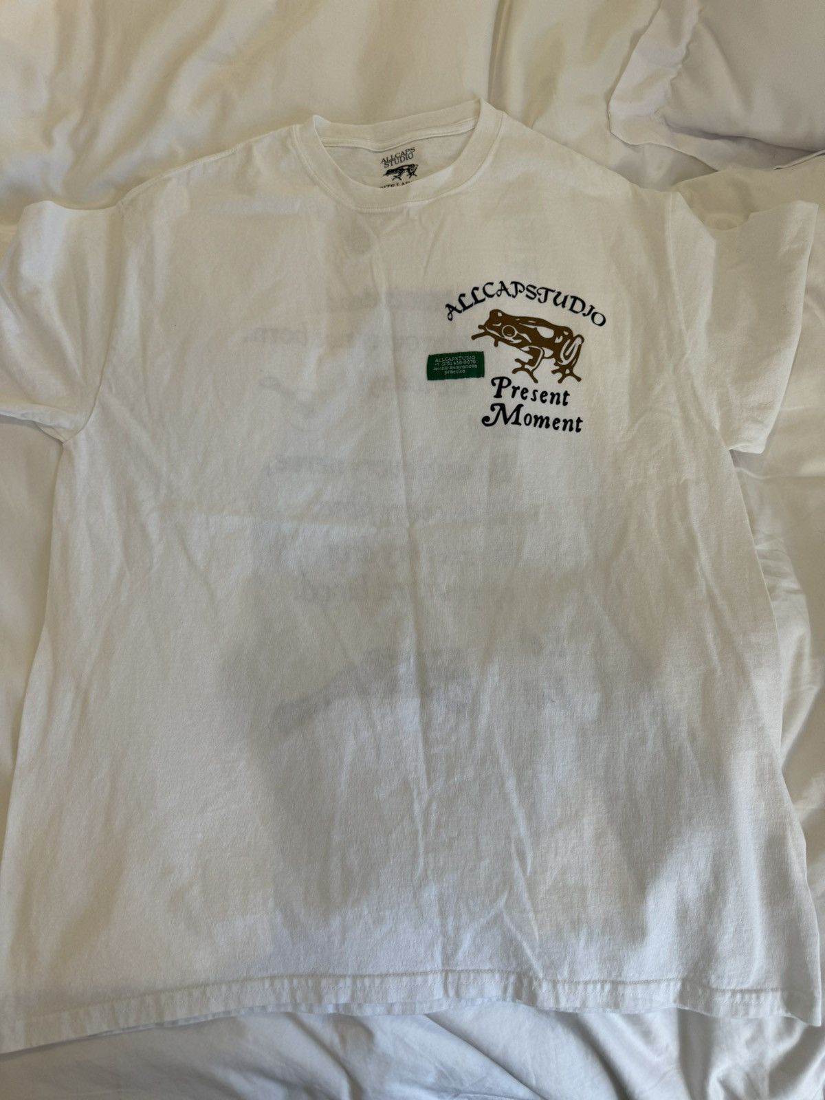 image of All Caps Studio T-Shirt From Dover Street Market Nyc in White, Men's (Size Large)