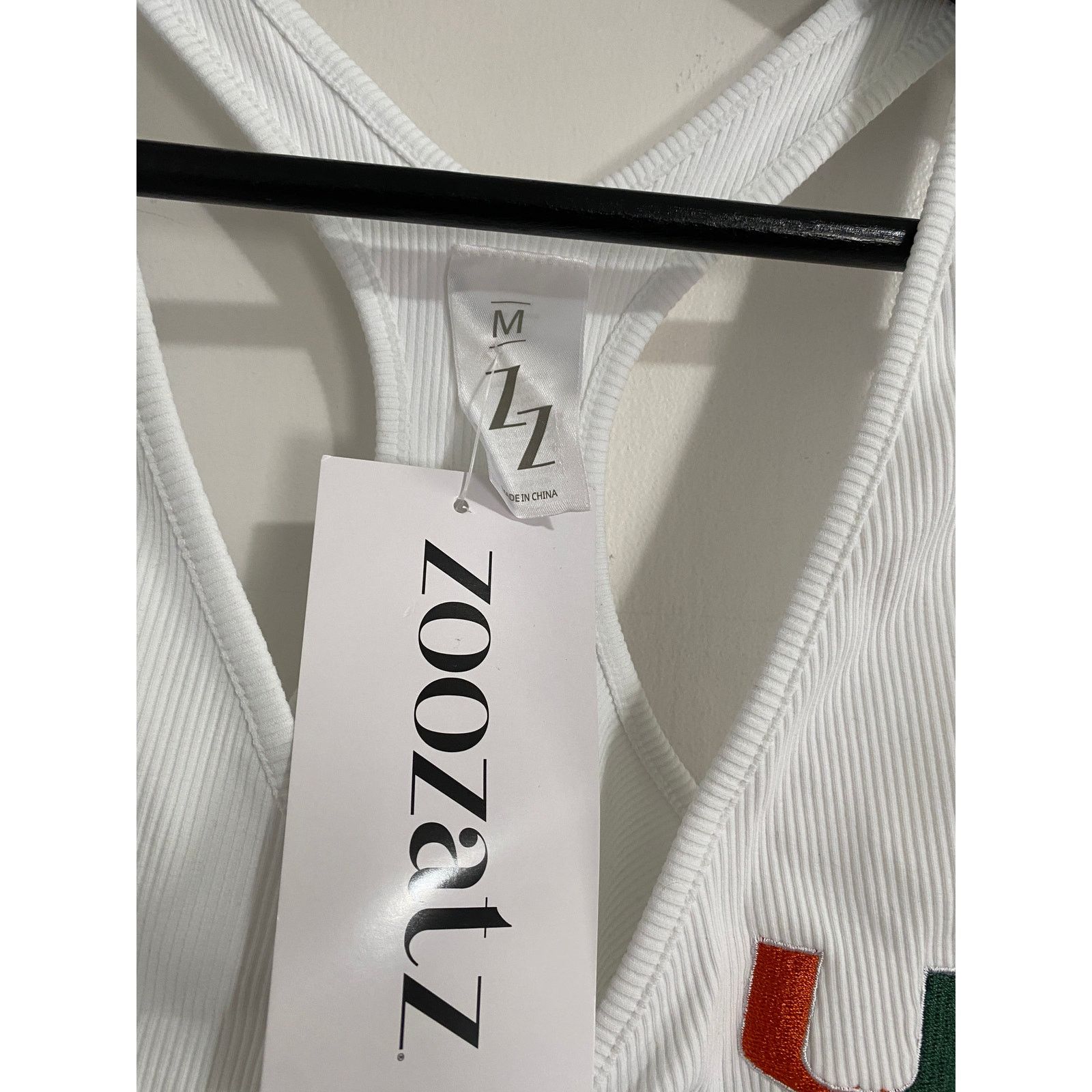 NCAA NWT Miami Hurricanes White Tank Top Size M Size M / US 6-8 / IT 42-44 - 4 Thumbnail