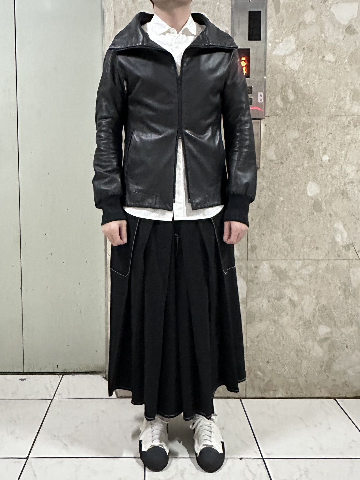 Yohji Yamamoto Yohji Yamamoto Black Leather Jacket Size US S / EU 44-46 / 1 - 11 Thumbnail