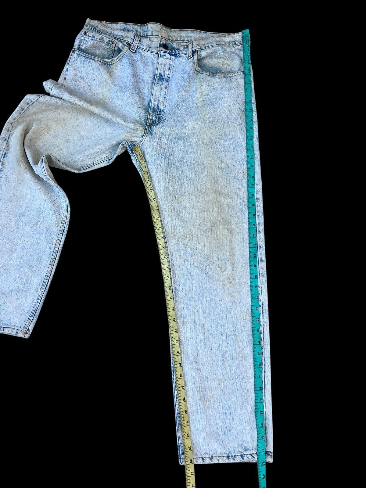 Levi's Dirty Mud Vintage Levi's 505 Stains Acid Wash Denim Jeans Size US 36 / EU 52 - 6 Thumbnail