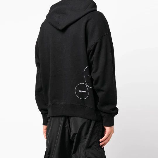Off-White Black Cut Here Hand Logo Oversized Skate Hoodie Size US L / EU 52-54 / 3 - 4 Thumbnail