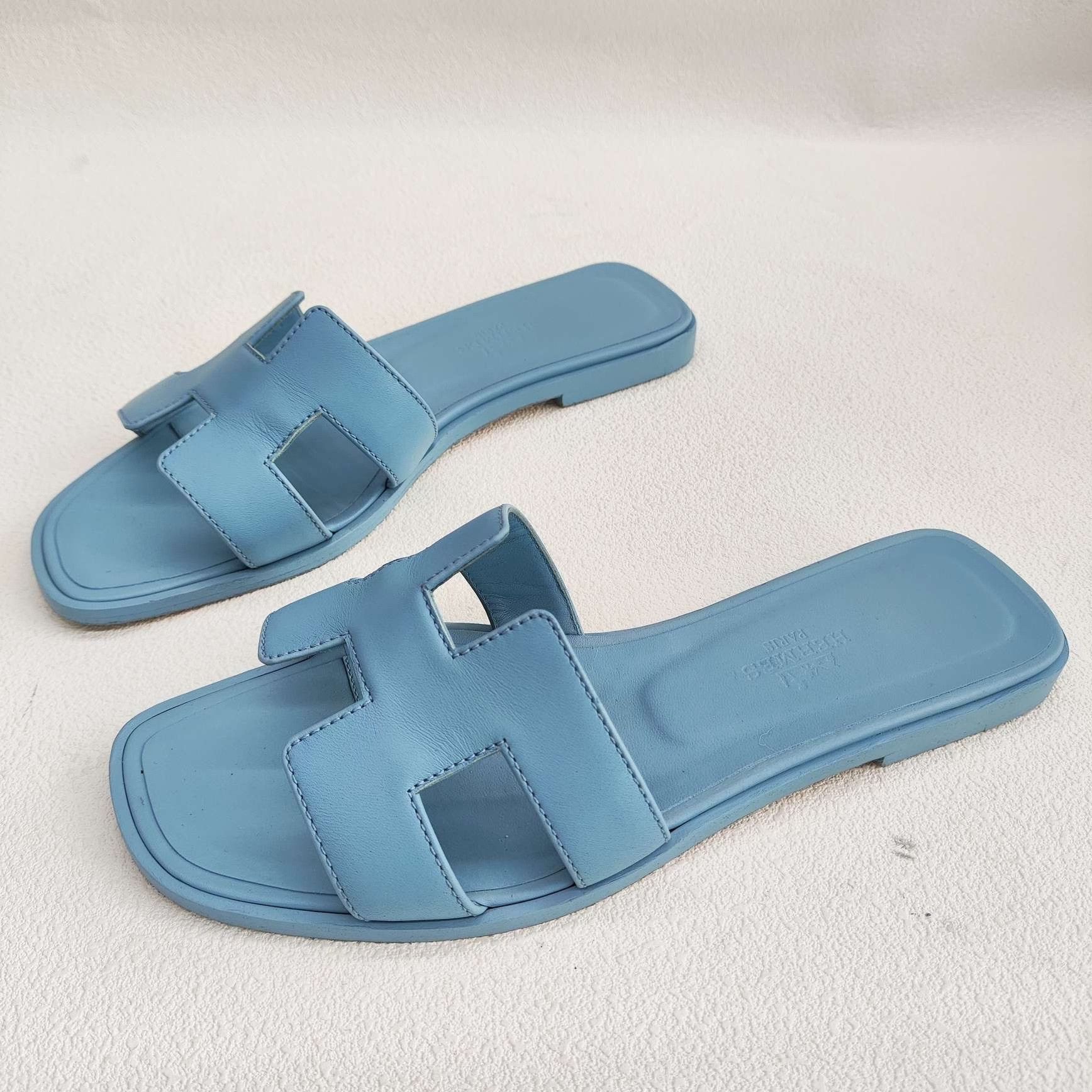 Hermes Hermes Blue Sandals us_6 Women Size US 6 / IT 36 - 1 Thumbnail