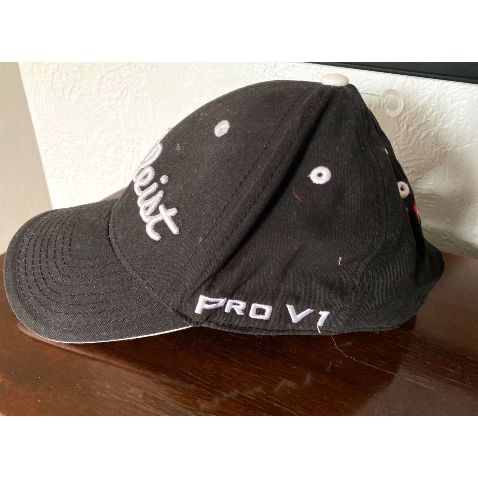 Titleist Titleist Pro V1 Footjoy FJ Golf Hat Cap Logo Tour Adjustable Baseball Cap Mens Black Adjustable Cap Size ONE SIZE - 2 Thumbnail
