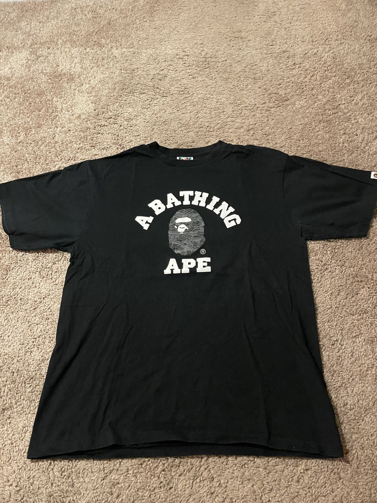 Bape Bape SS23 Collegiate Logo Tee Maze Camo Size US XL / EU 56 / 4 - 1 Thumbnail