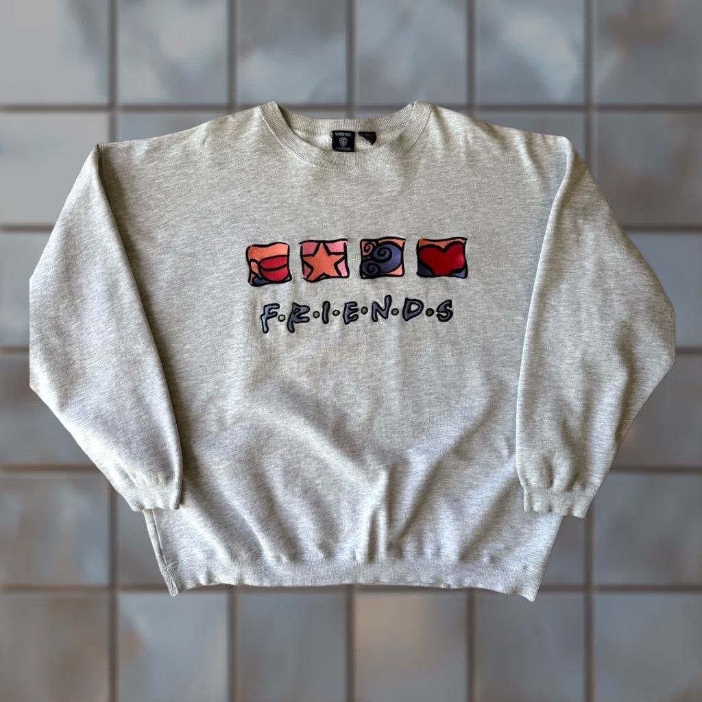 Vintage VINTAGE Friends Sweatshirt 2XL Blue Crew Neck Pullover Size US XXL / EU 58 / 5 - 1 Thumbnail