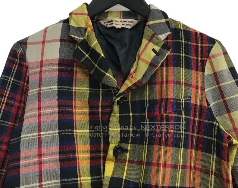 Comme des Garcons Comme Des Garcons Retro Suit Jacket with Colorful Plaid Pa Size S / US 4 / IT 40 - 3 Thumbnail